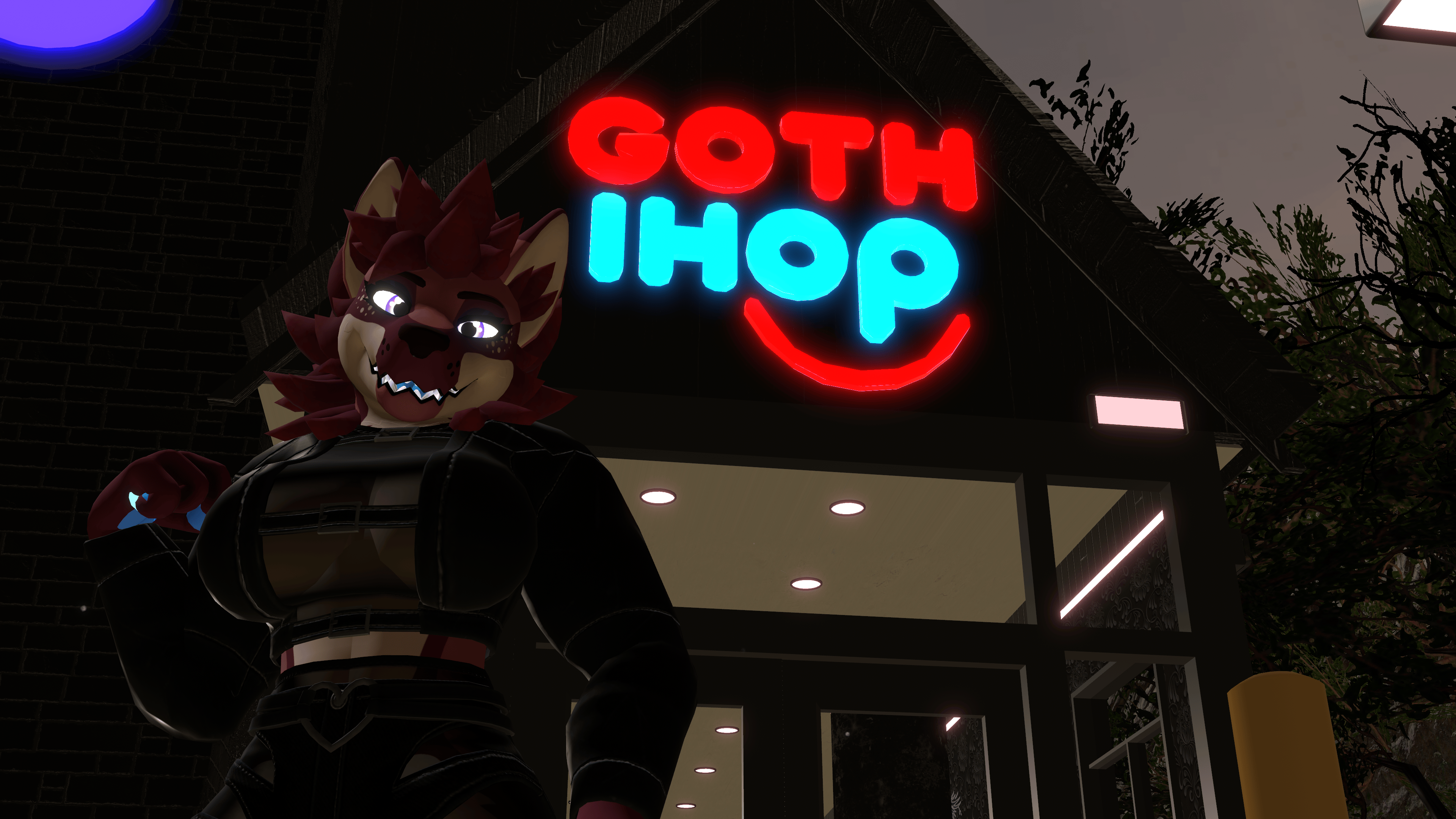 TechTrash Outfit for Mawlamute - VRChat Goth Boots and Leather Jacket Clothing - ItsGuusy