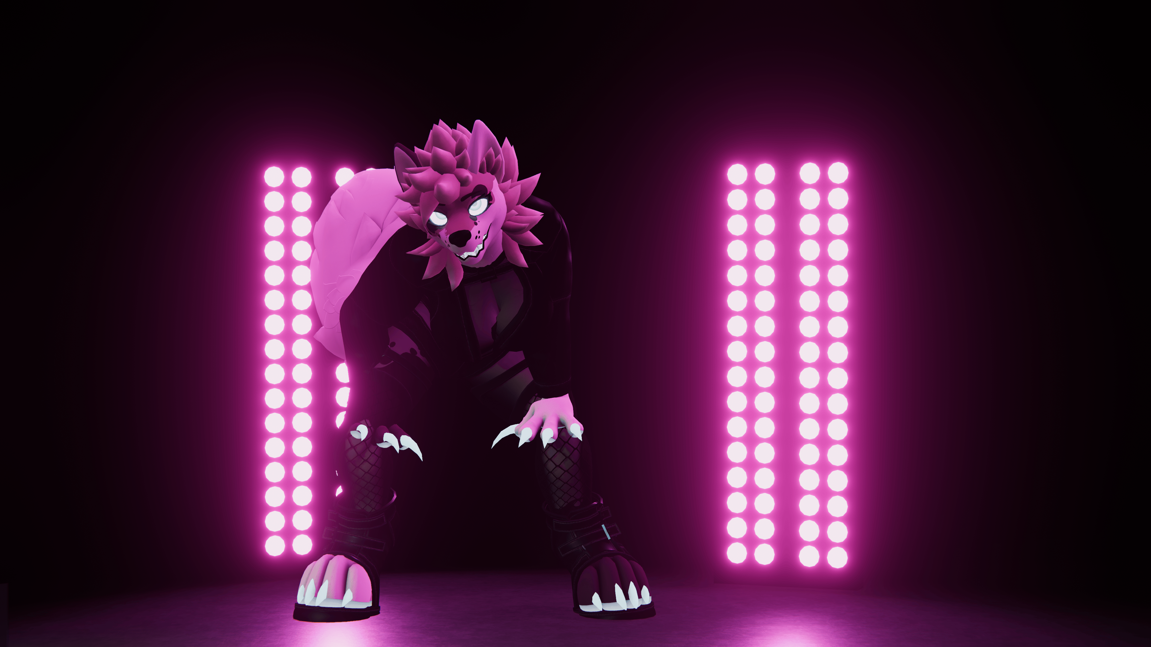 TechTrash Outfit for Mawlamute - VRChat Goth Boots and Leather Jacket Clothing - ItsGuusy