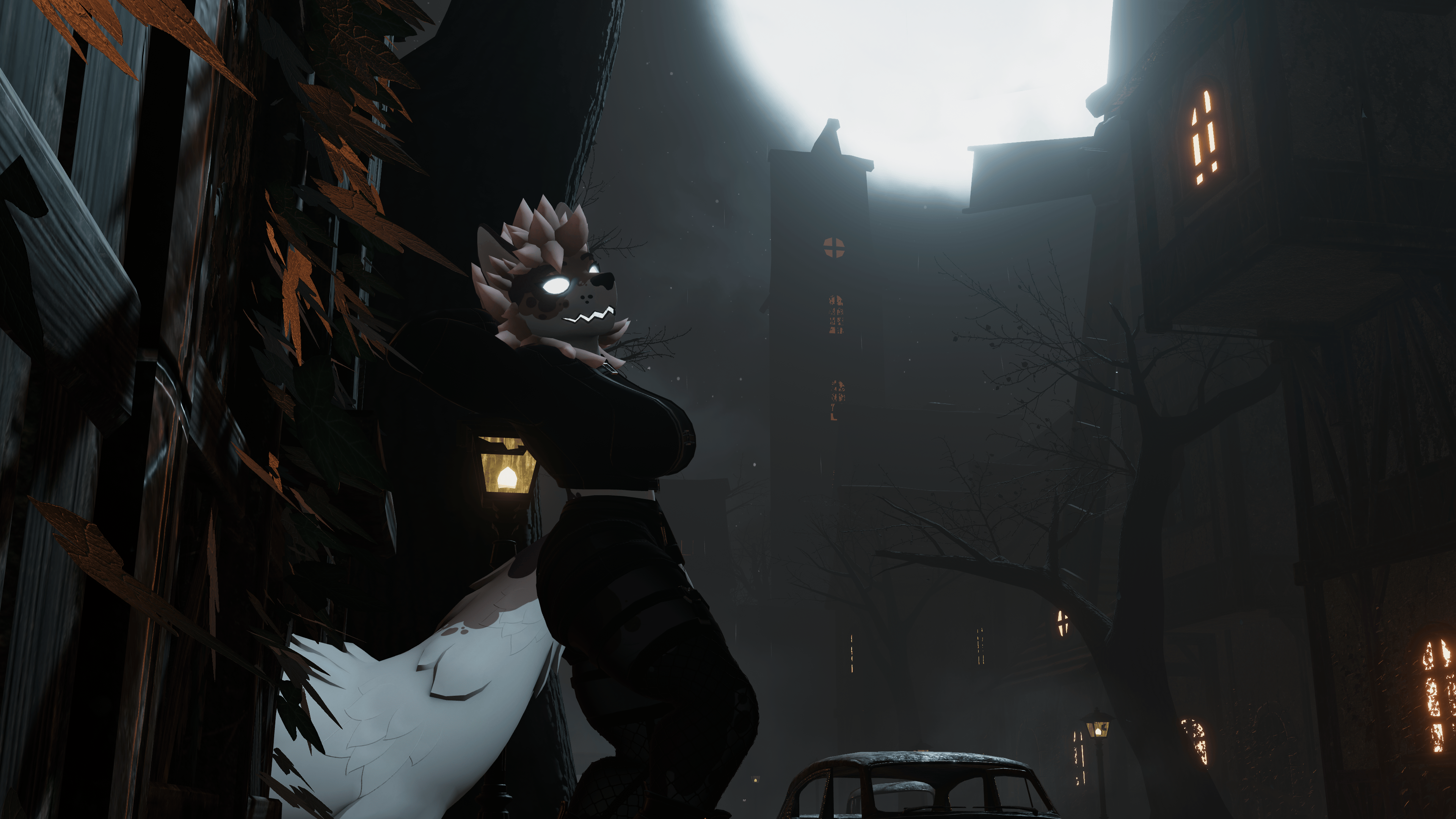 TechTrash Outfit for Mawlamute - VRChat Goth Boots and Leather Jacket Clothing - ItsGuusy