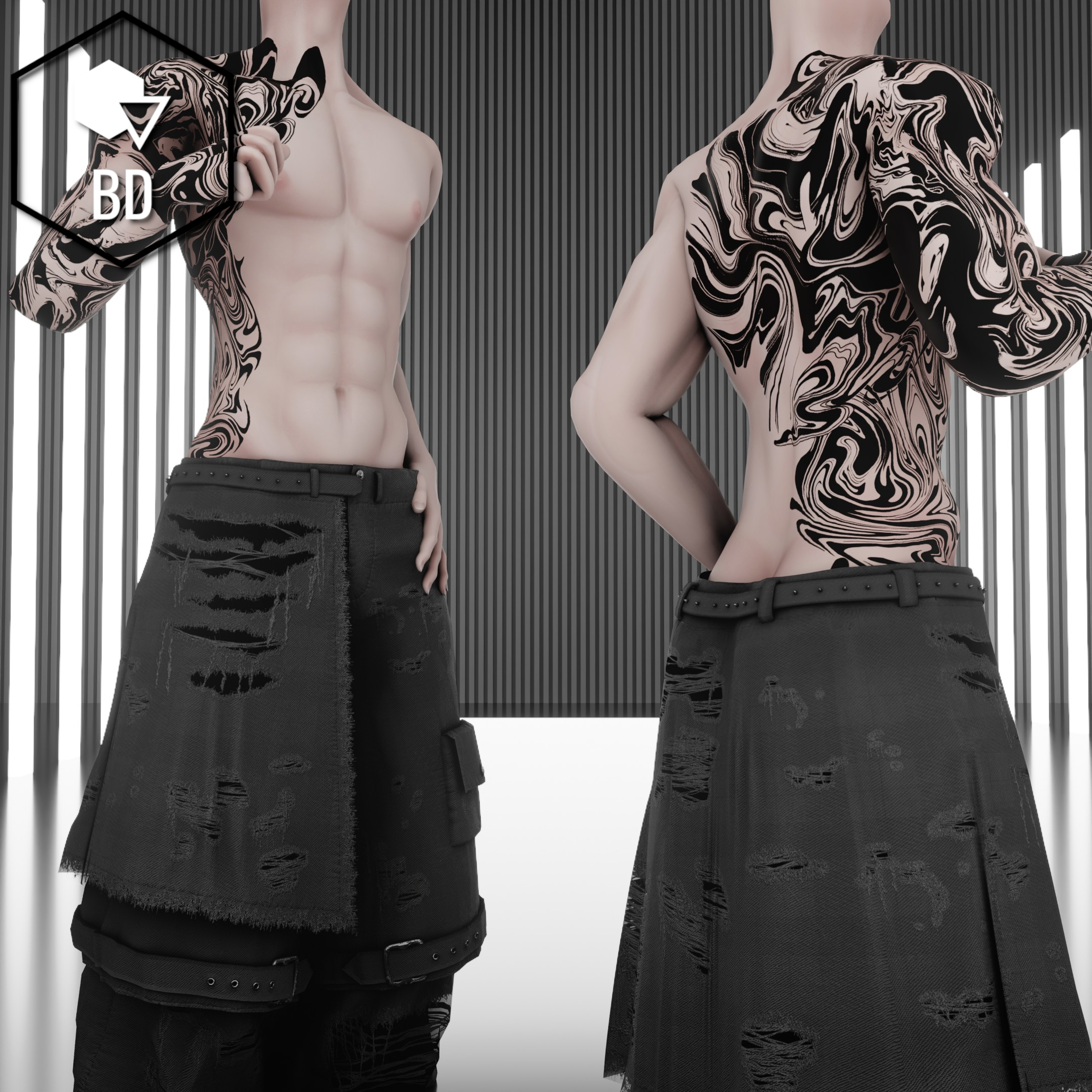 The 'Warp' Tattoo for Akii V.2