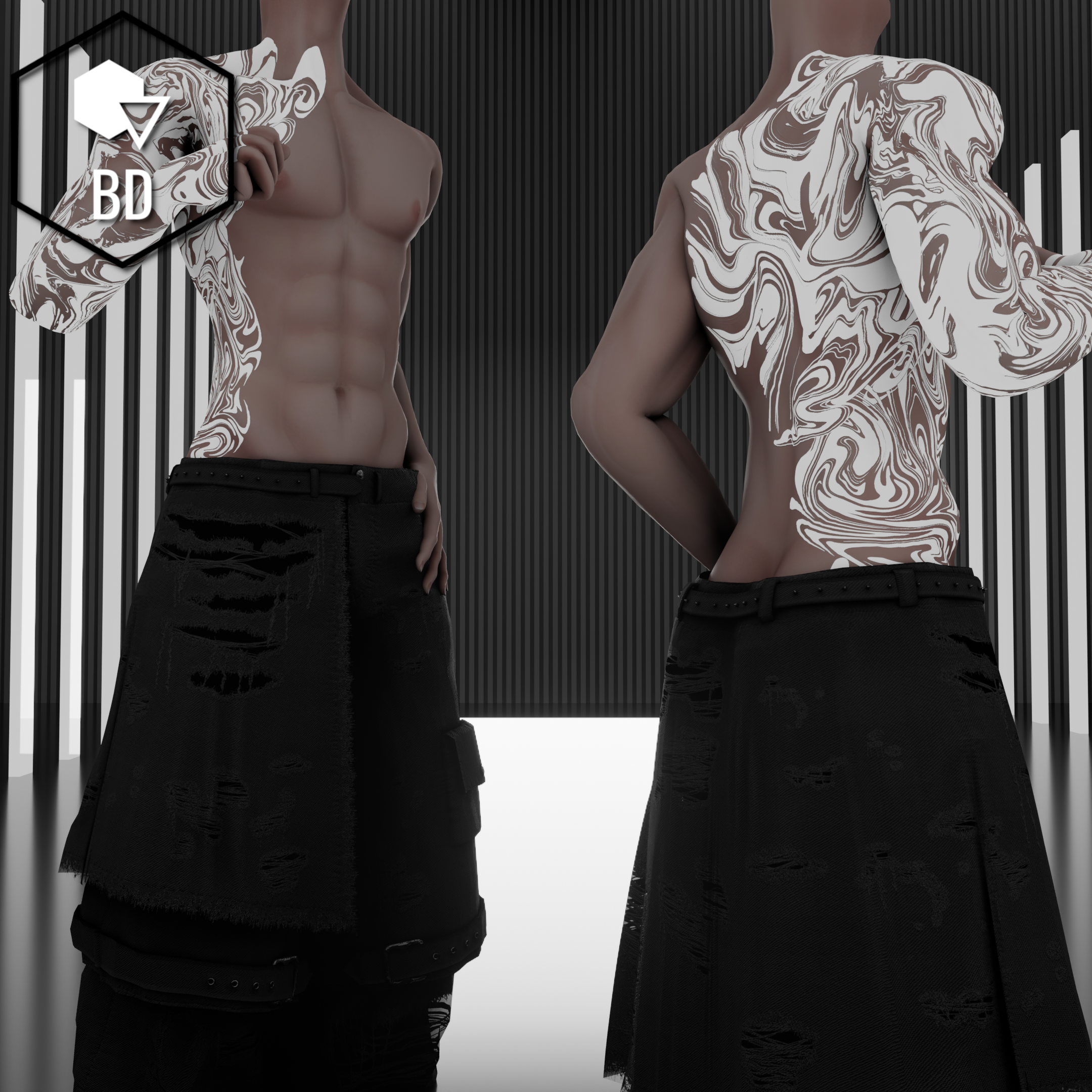 The 'Warp' Tattoo for Akii V.2