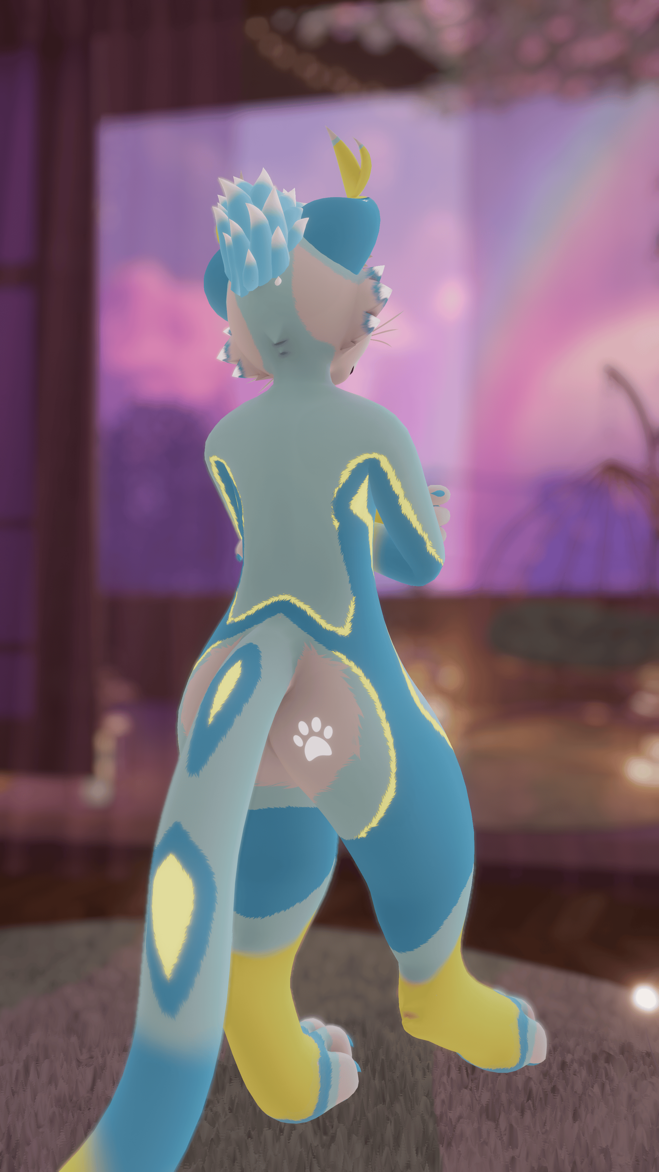 Mayu Texture - Sky Blue & Sunlight Yellow