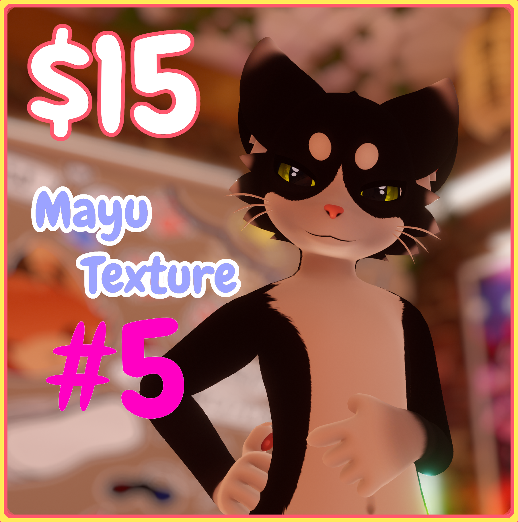 Mayu Texture - Tuxedo Black & White Cat