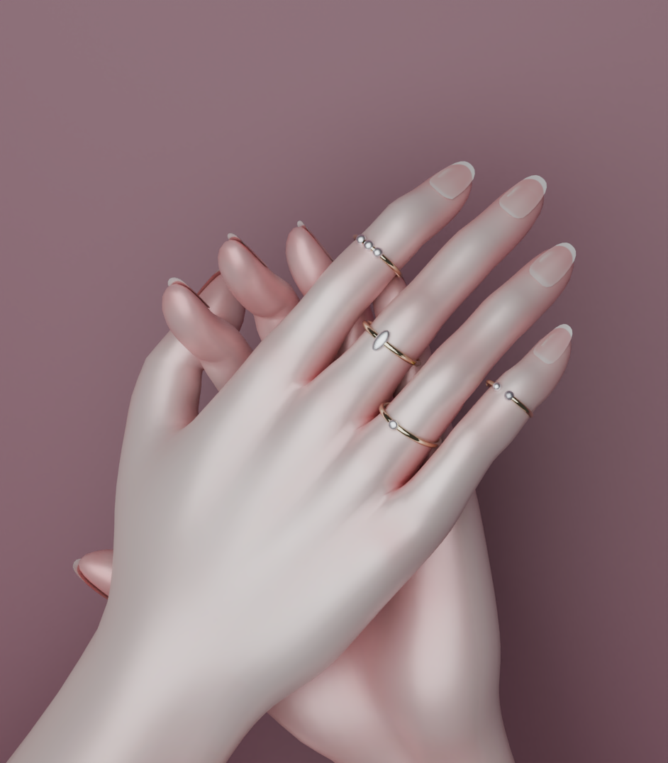 Dainty Pearl Rings