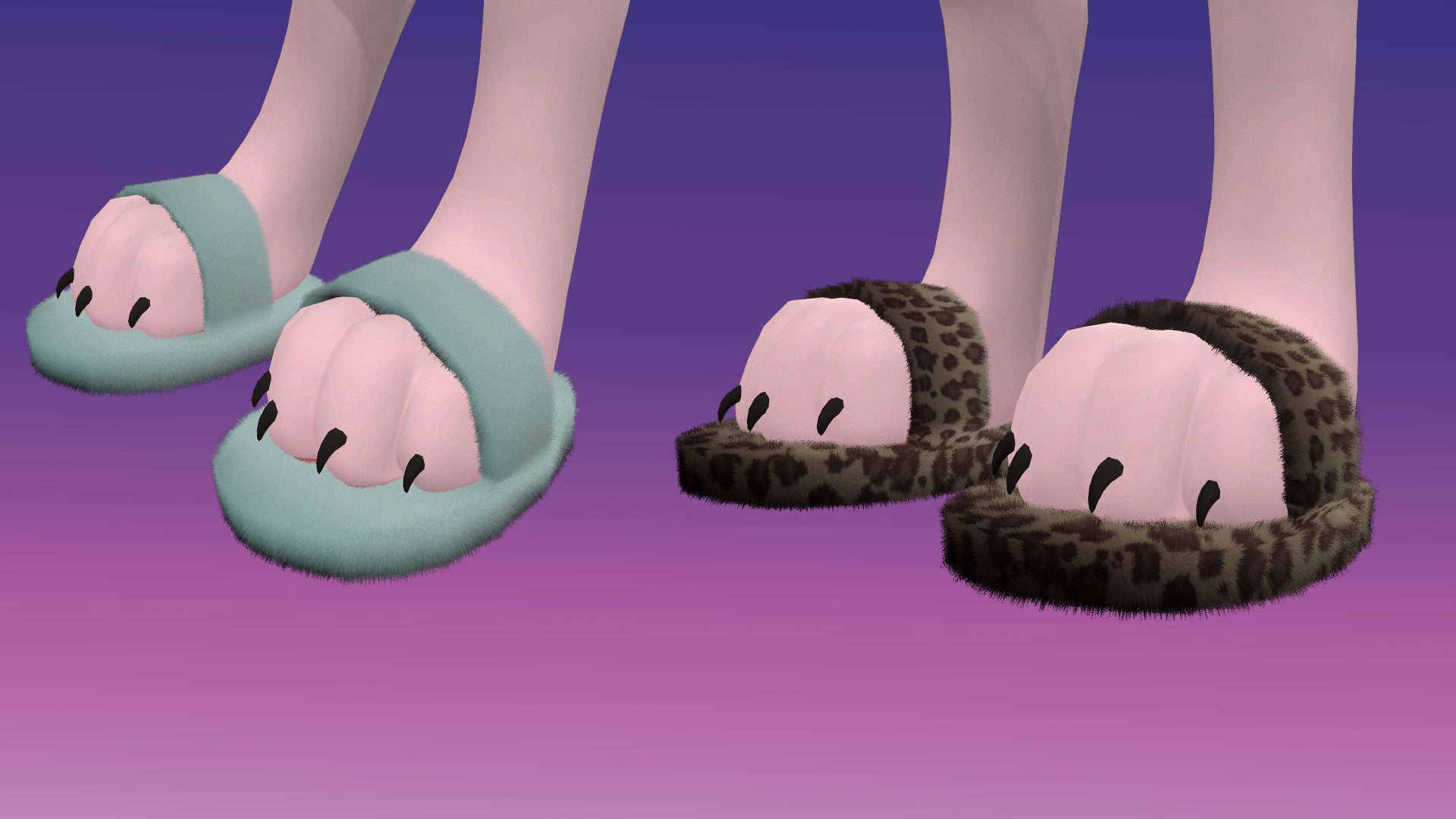 Fuzzy Slippers - Winterpaw Femcanine
