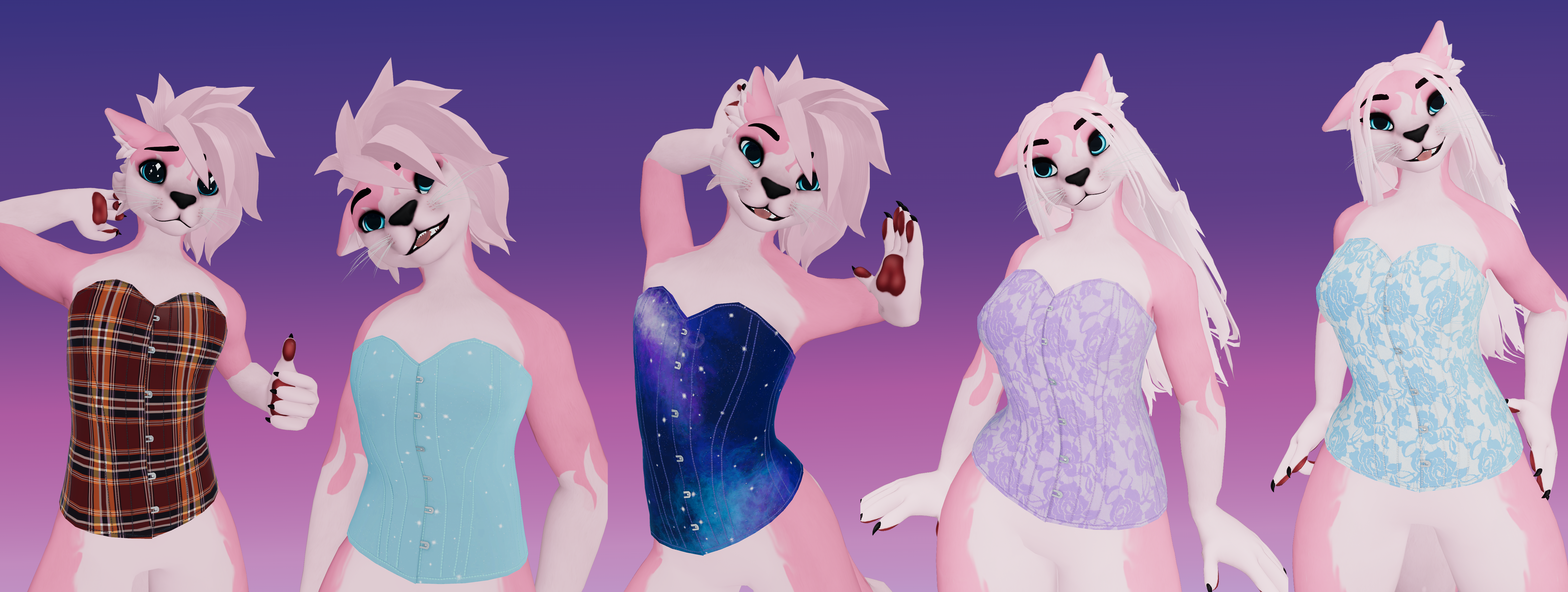 Stylish Overbust Corset - Winterpaw Feline