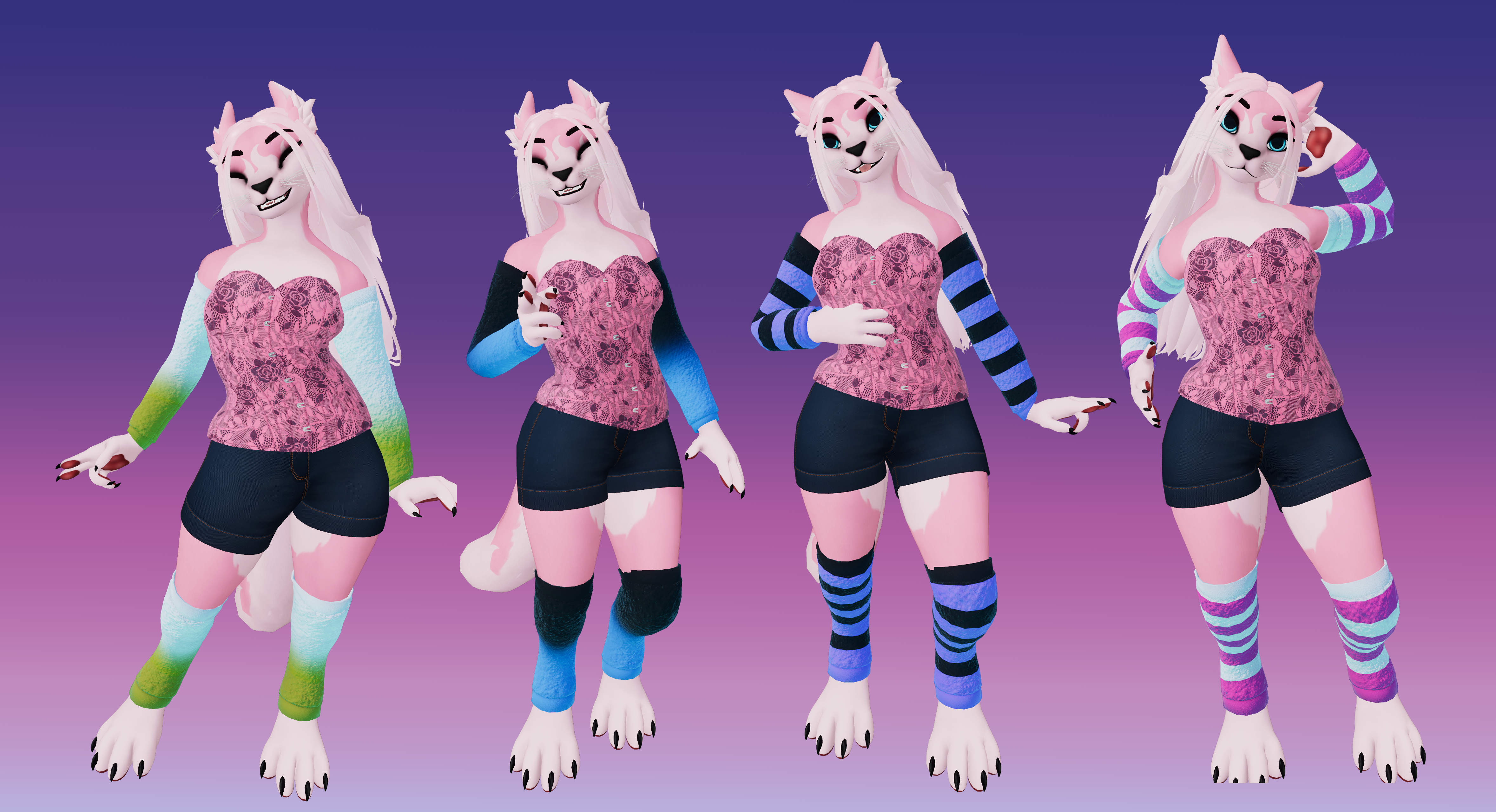 Leg and Arm Warmers - Winterpaw Feline (Free)