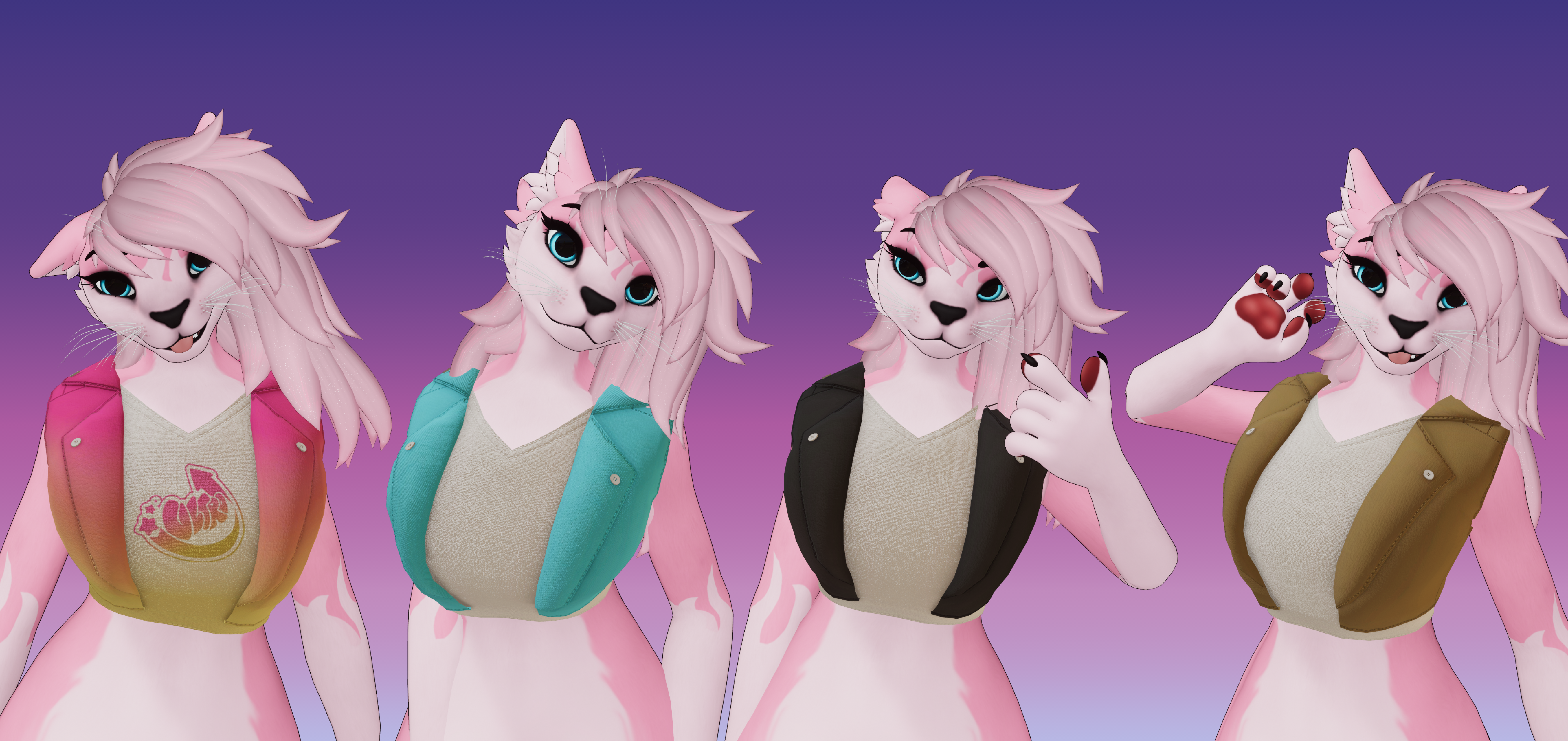Crop Leather Jacket/Vest - Winterpaw Feline