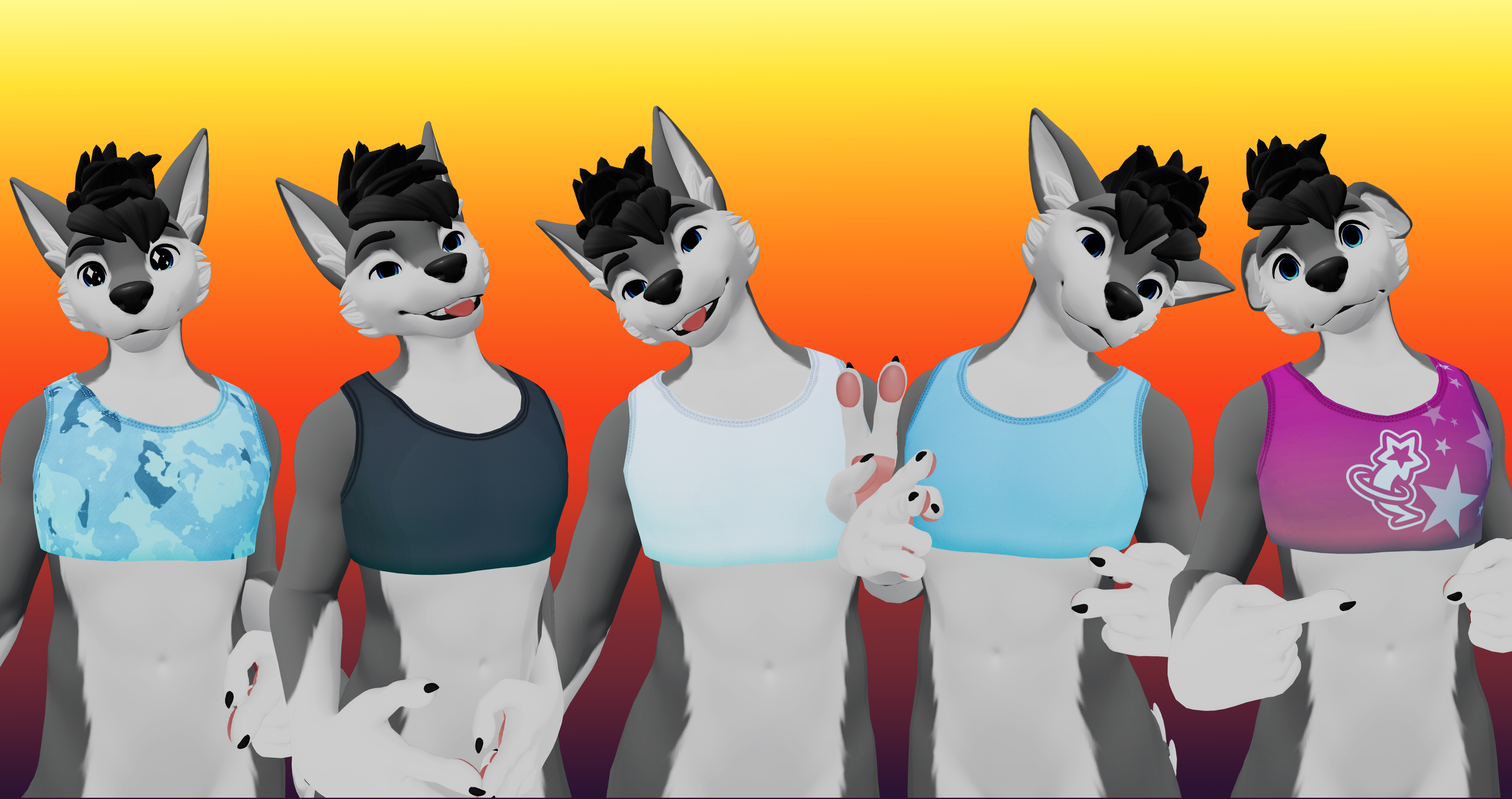 Sporty Tank/Crop Top - Winterpaw Fem & Masccanine 2.0