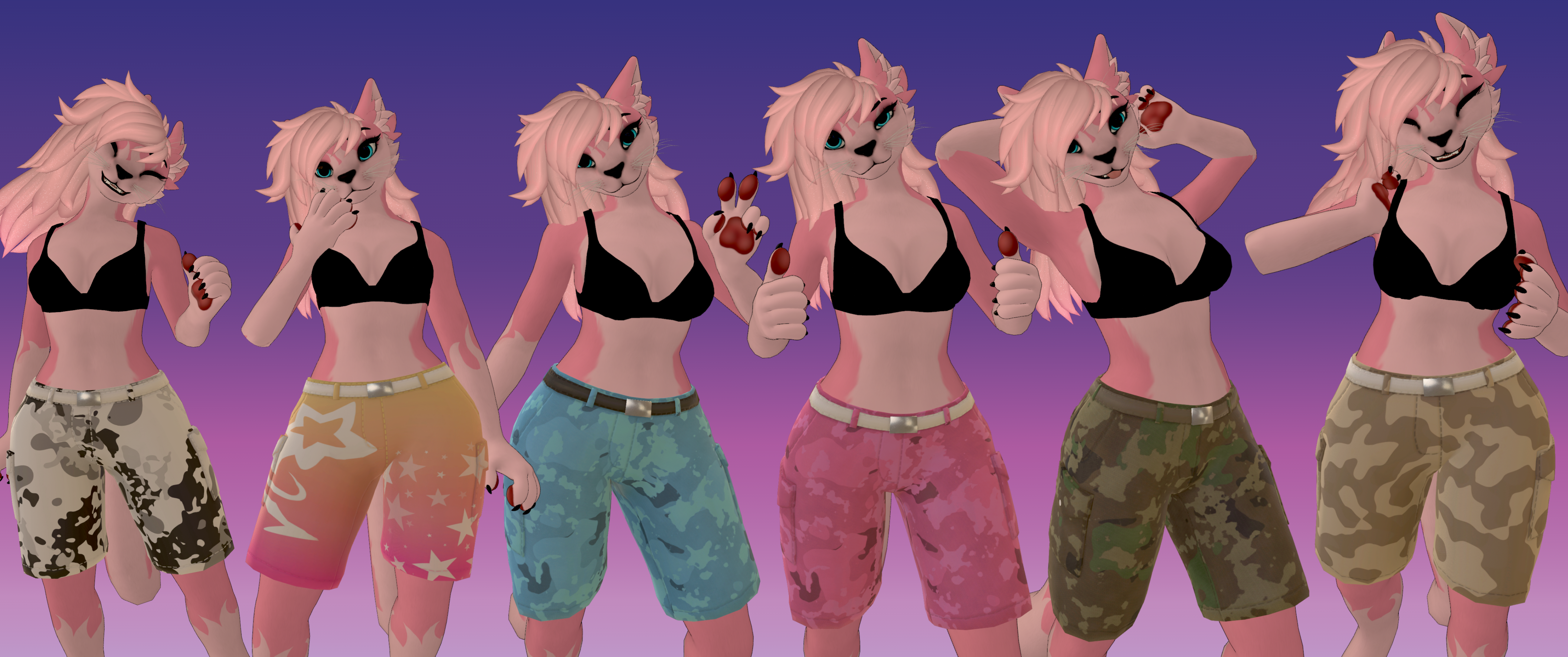 Cargo Shorts - Winterpaw Feline