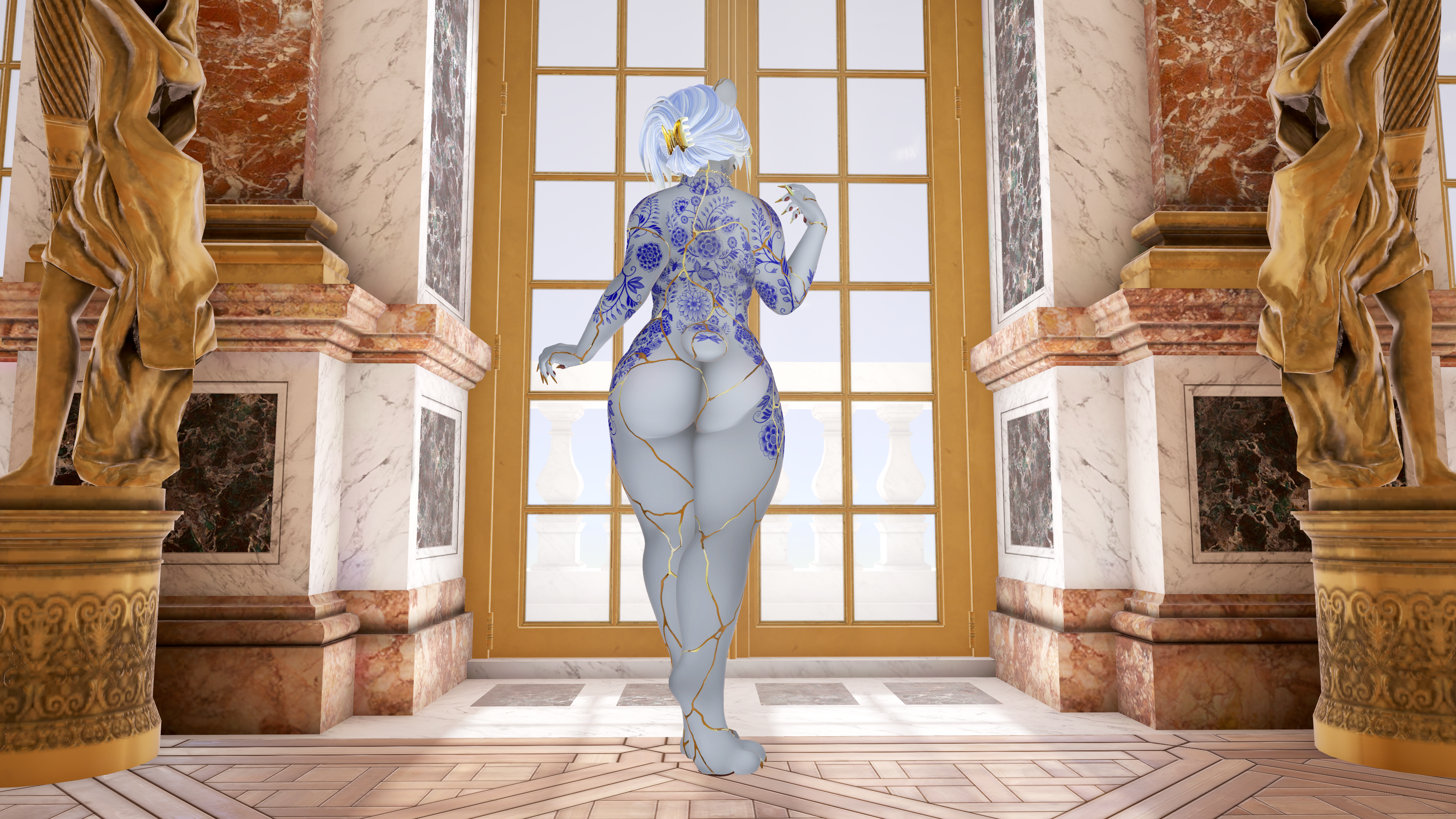 Kintsugi porcelain texture for Foxipaws' Honey