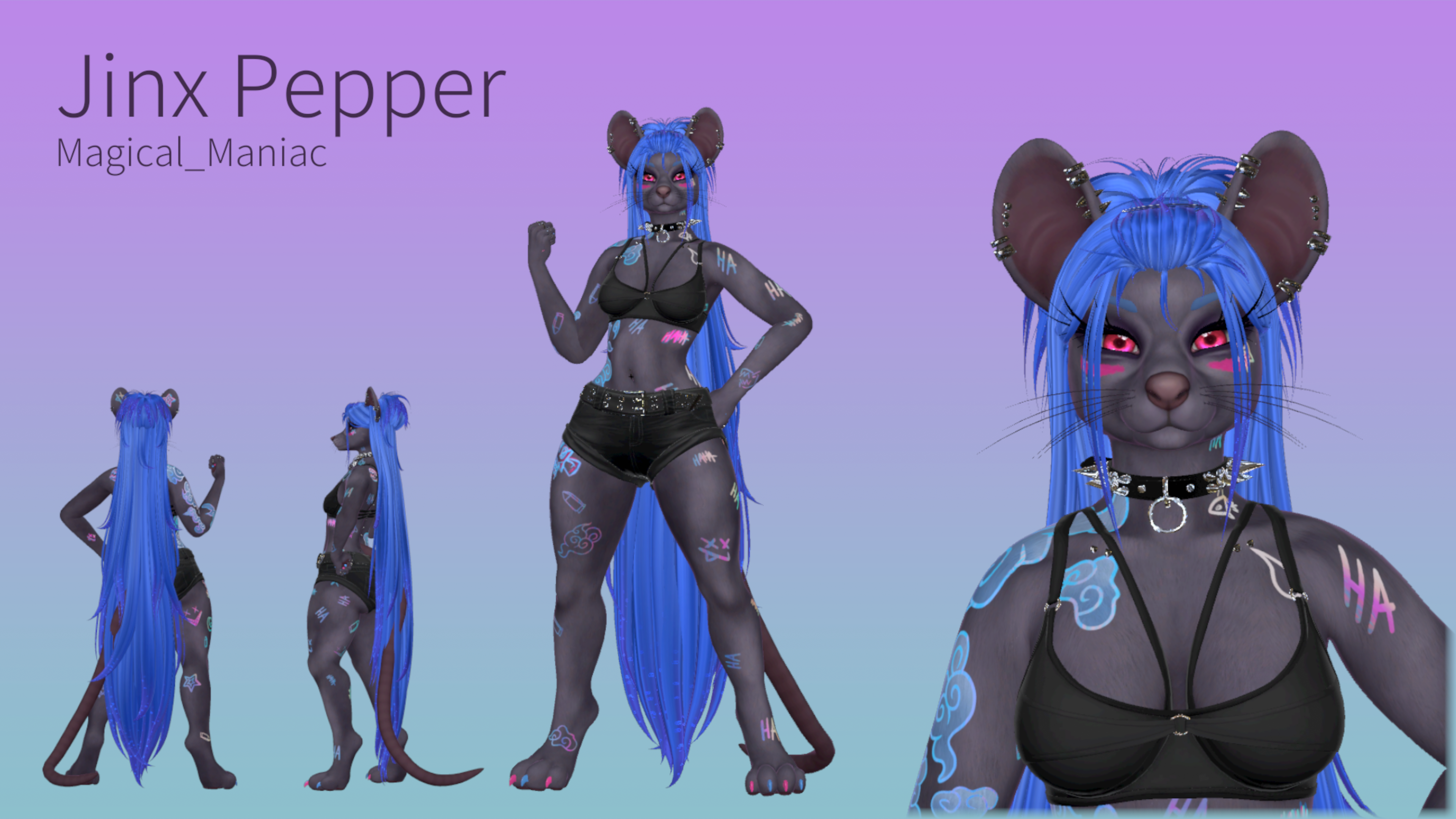 Arcane Jinx texture for FoxiPaws Pepper