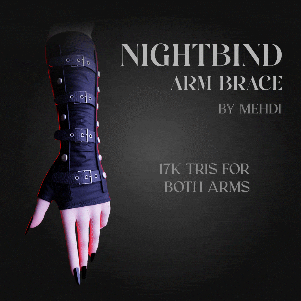 NIGHTBIND Arm Bracers (VRBASE EGIRL)