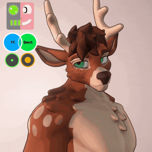 Thicc Deer - Avatar base - PC/quest - VRCFT