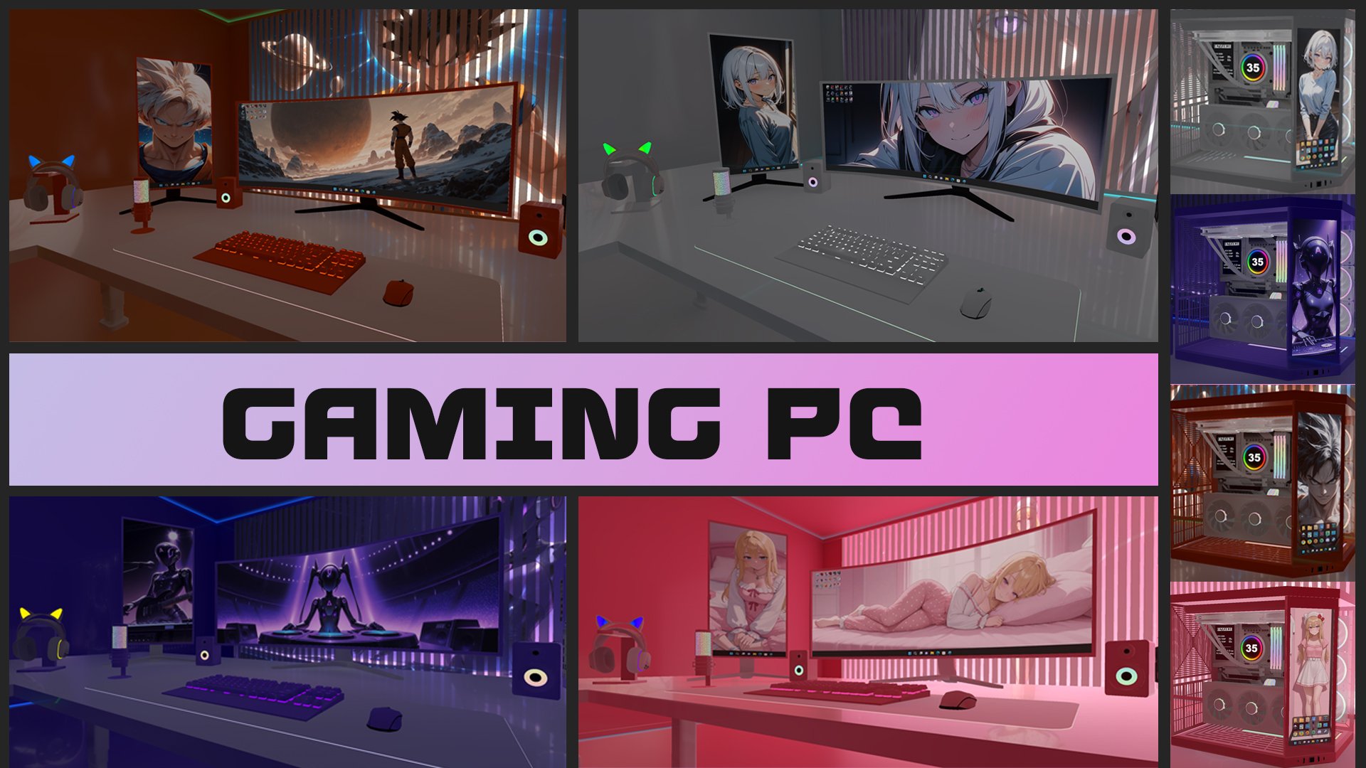 Gaming PC - アニメーション付きゲーミングPCセット