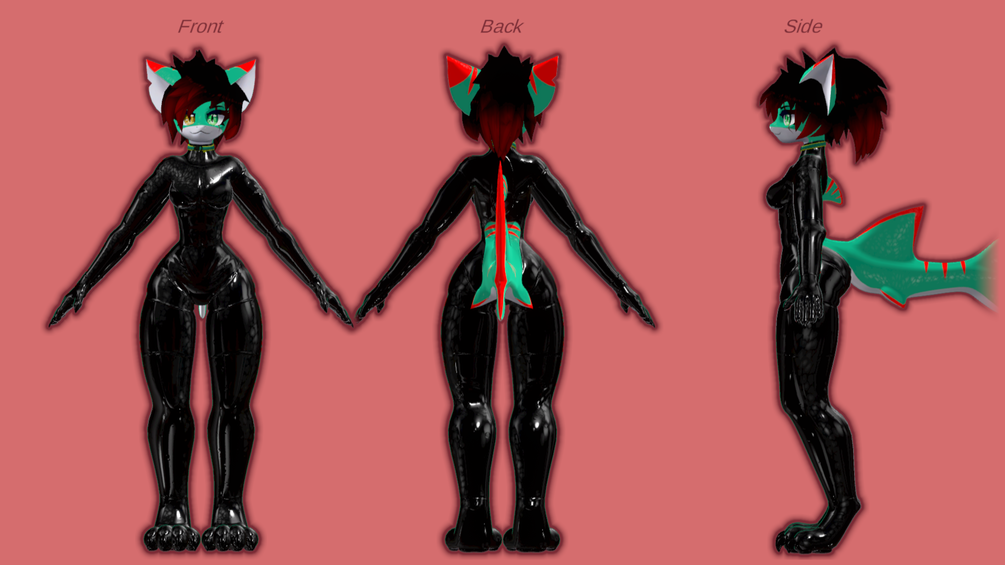 Arko Shark Latex suit for vrchat