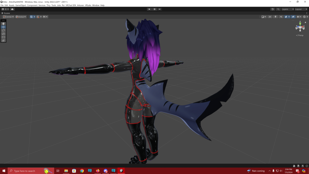 Arko Shark Latex suit for vrchat