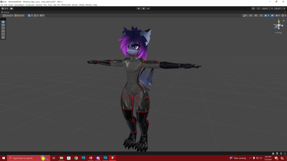 Arko Shark Latex suit for vrchat