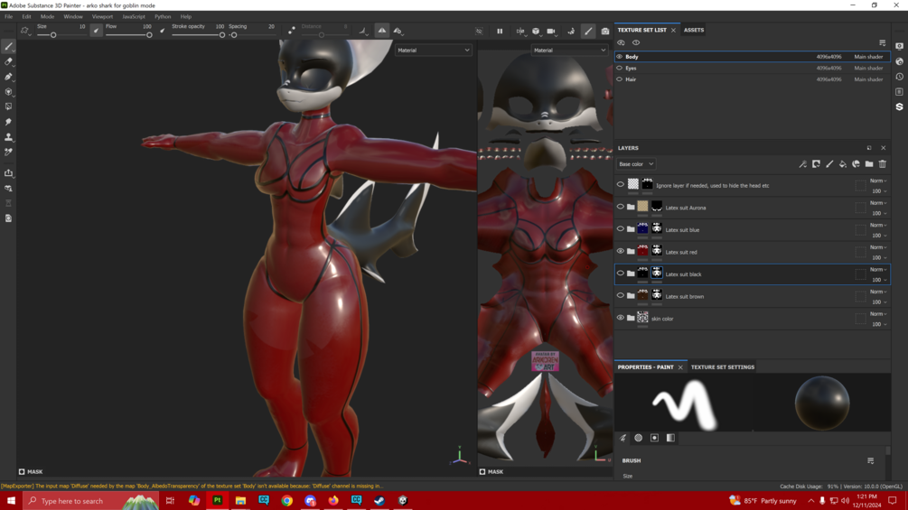 Arko Shark Latex suit for vrchat