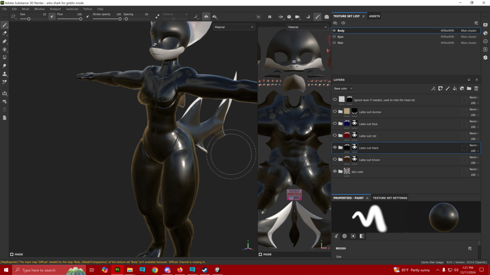 Arko Shark Latex suit for vrchat