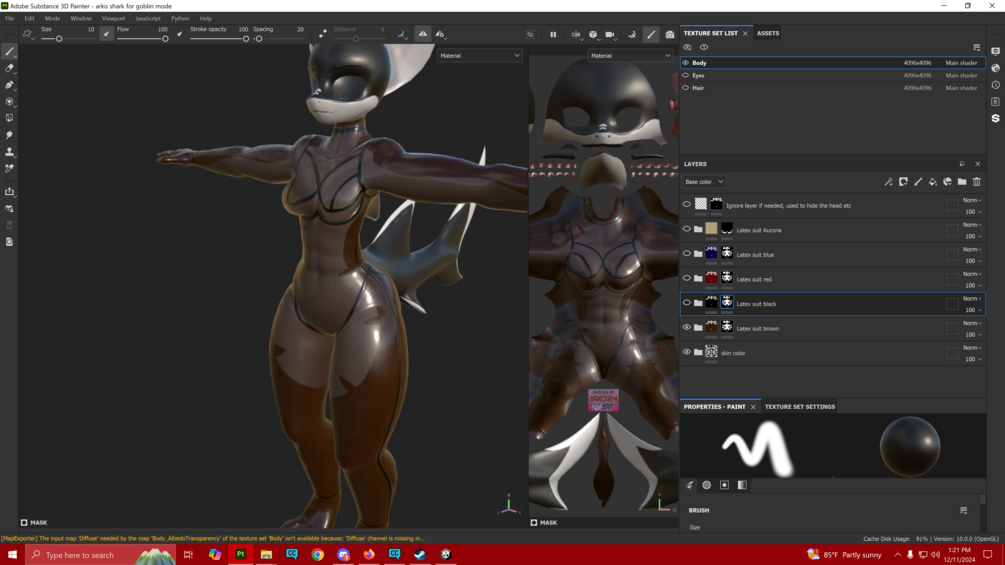 Arko Shark Latex suit for vrchat