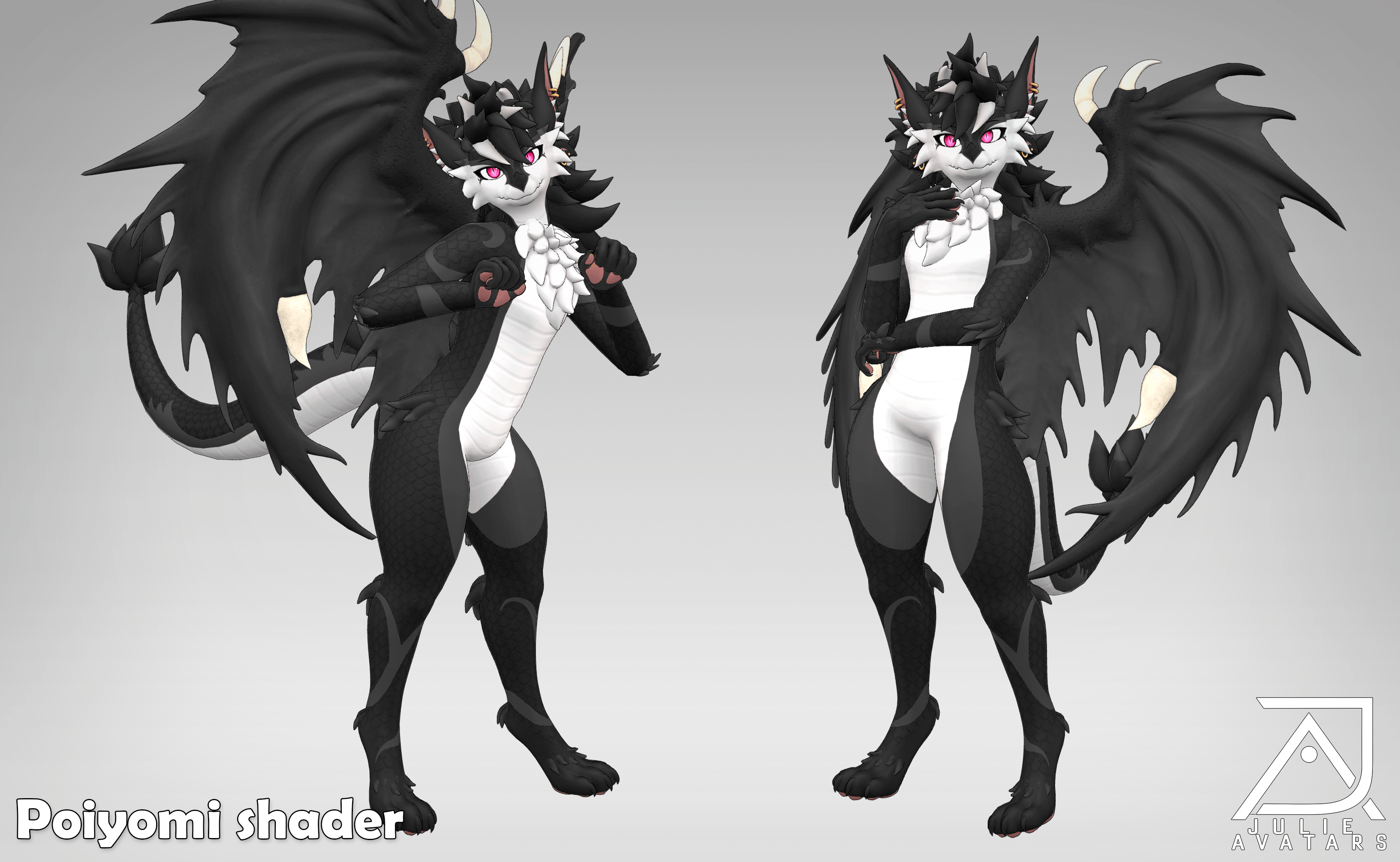Spyke, the Noctodrax furry (Vrchat Avatar, Face Tracking and Quest)