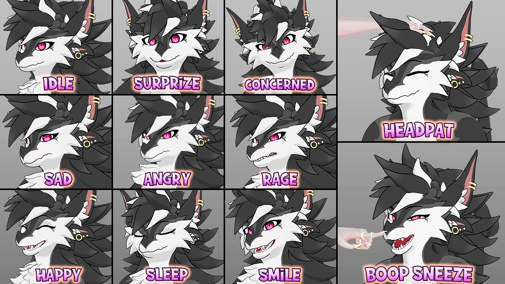Spyke, the Noctodrax furry (Vrchat Avatar, Face Tracking and Quest)