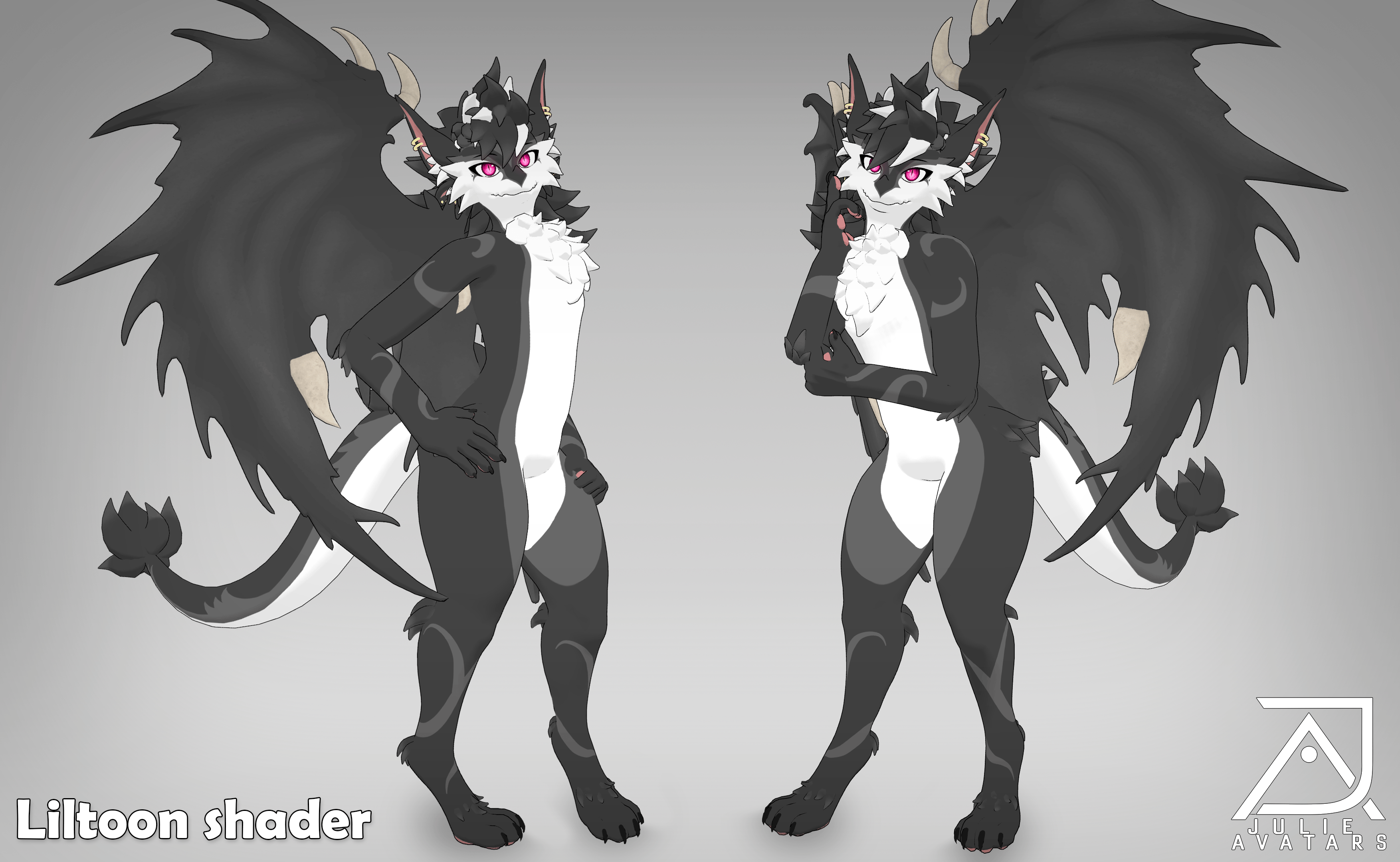 Spyke, the Noctodrax furry (Vrchat Avatar, Face Tracking and Quest)