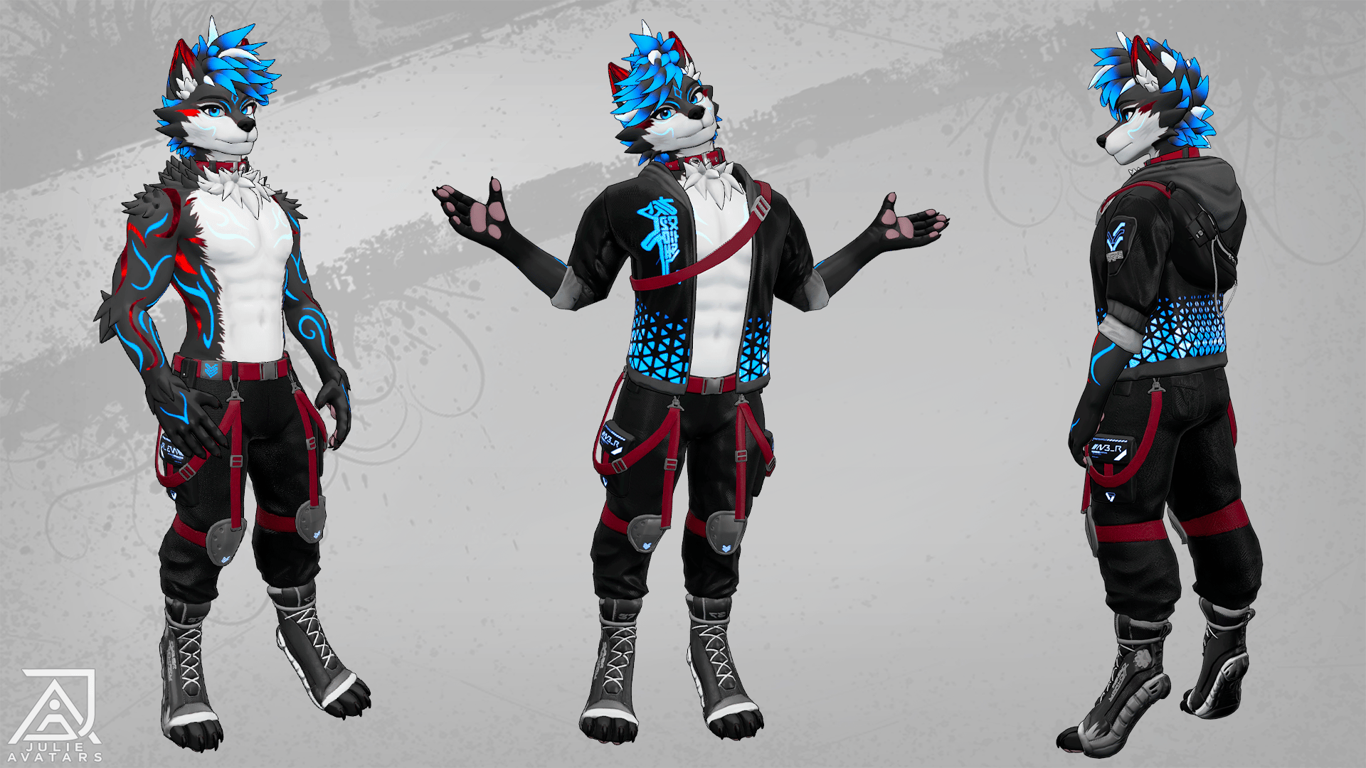 Tyler the Wolf (Vrchat Avatar, Face Tracking and Quest)