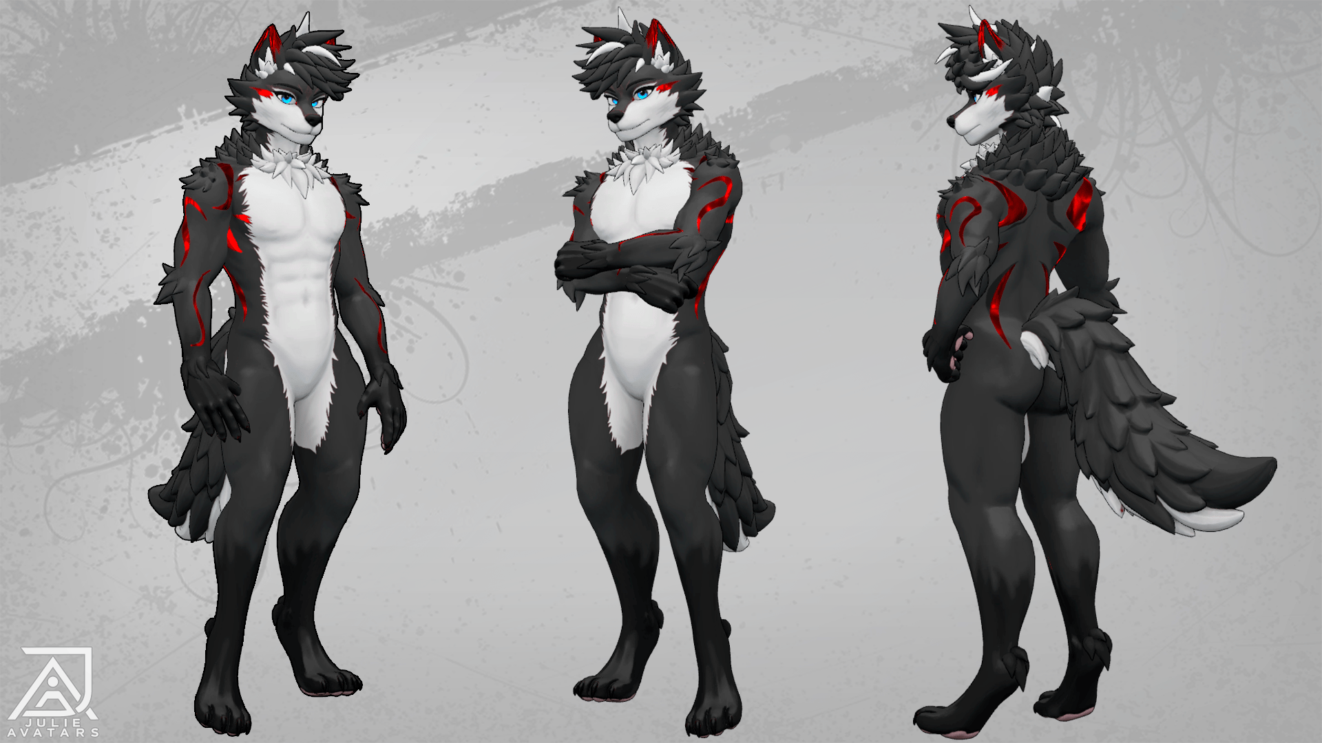 Tyler the Wolf (Vrchat Avatar, Face Tracking and Quest)