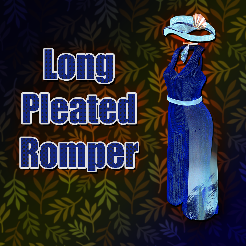 Long Pleated Beach Romper
