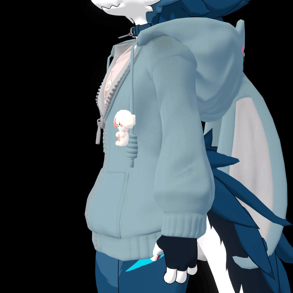 Usagi Zip-Up Hoodie for Novabeast | VRChat Avatar