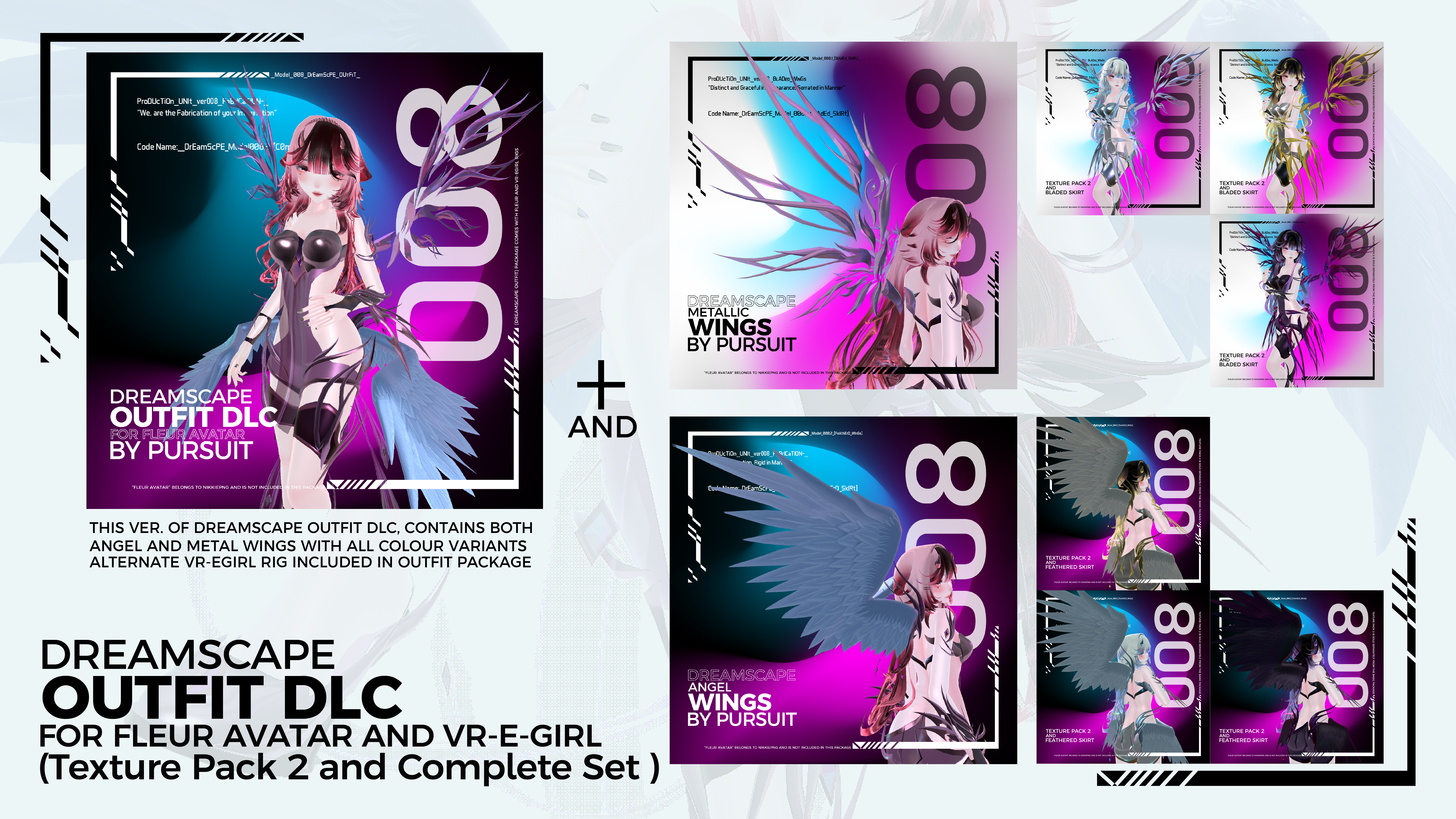 Dreamscape Outfit DLC for FLEUR Base and VR E-Girl (Jinxxy- Ver)