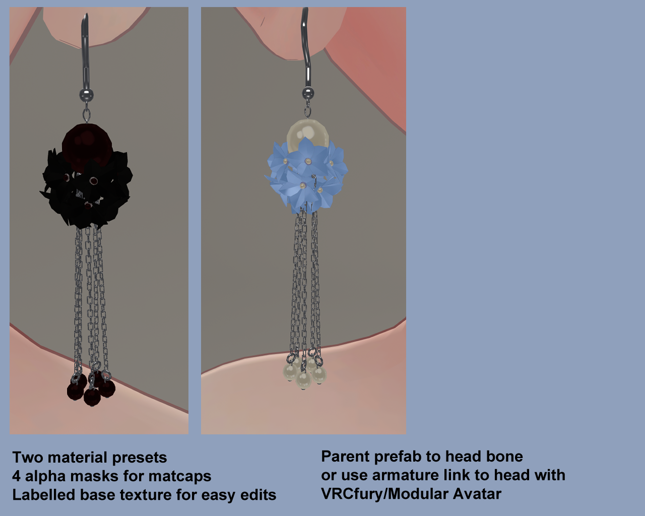 ceroshiro's flower earrings