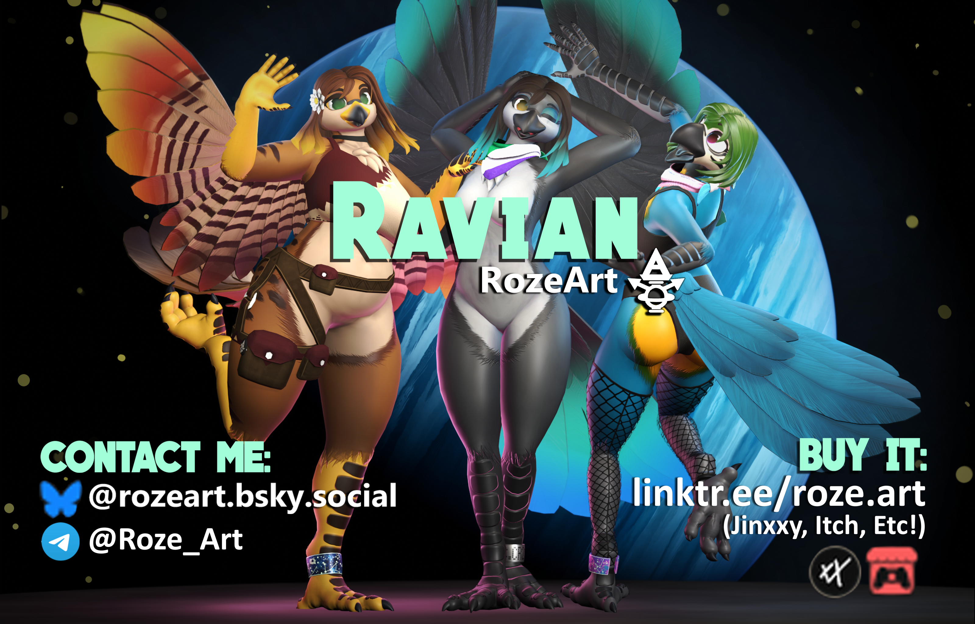 Ravian VRChat Avatar (V1.51 Clothing Update!)