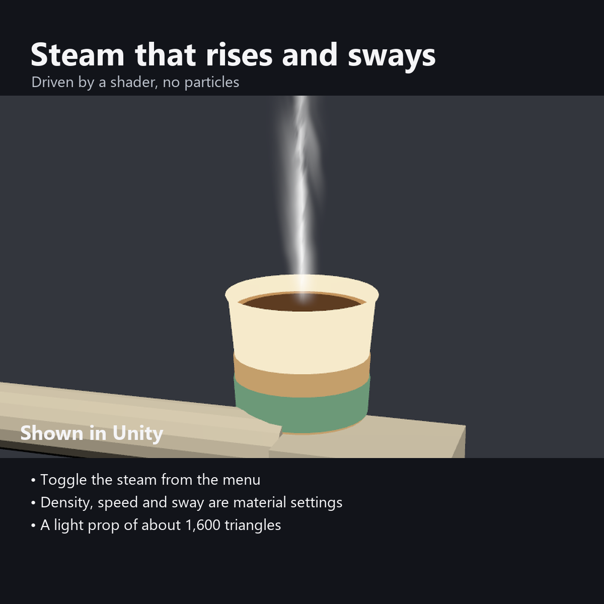 Takeout Coffee with Rising Steam - 2 Colors | VRChat