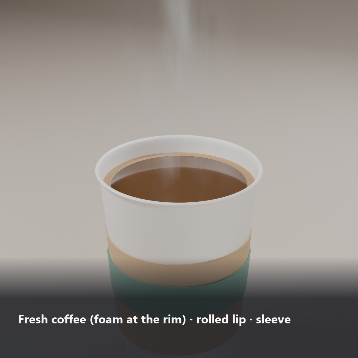 Takeout Coffee with Rising Steam - 2 Colors | VRChat