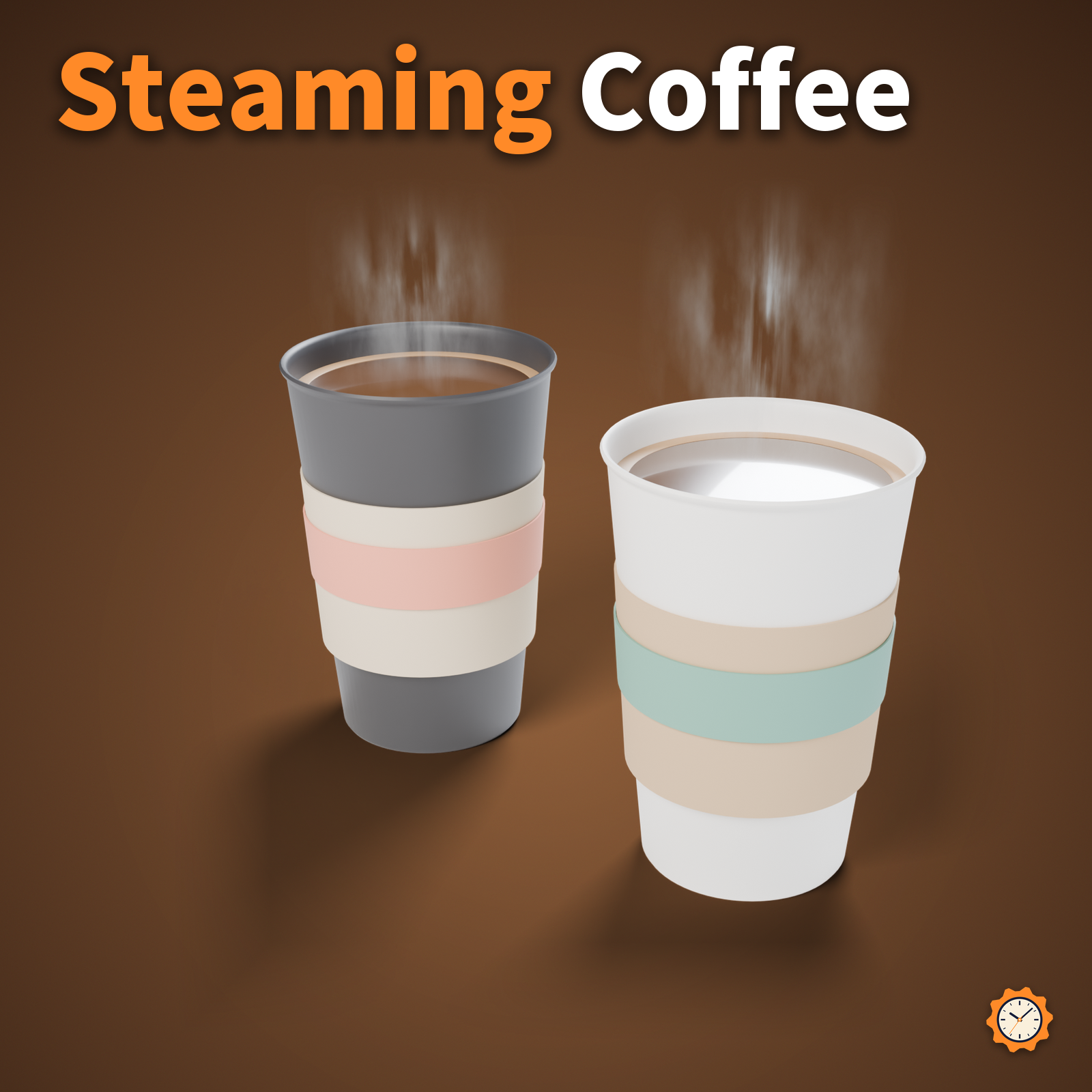 Takeout Coffee with Rising Steam - 2 Colors | VRChat