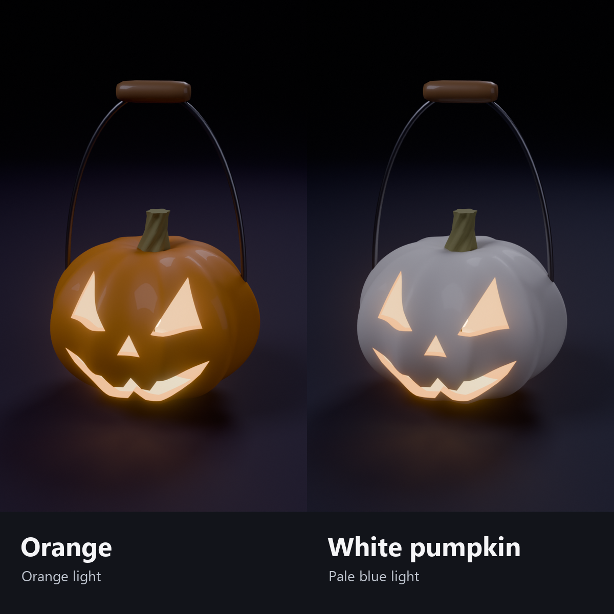 Jack-o'-Lantern with Glowing Face and Flickering Flame | VRChat