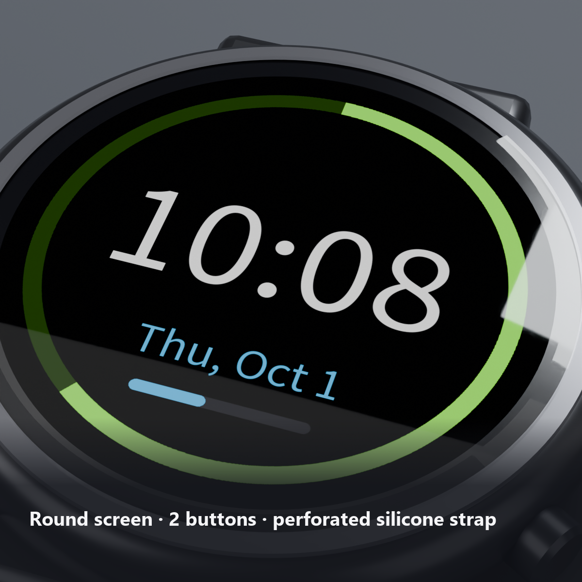 Smartwatch with 4 Switchable Faces - Time, Analog, Date, Heart Rate | VRChat