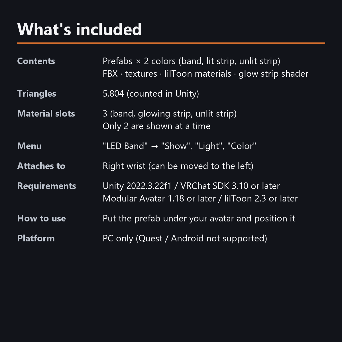 LED Wristband that Pulses to Music - Any Color by Dial, AudioLink | VRChat