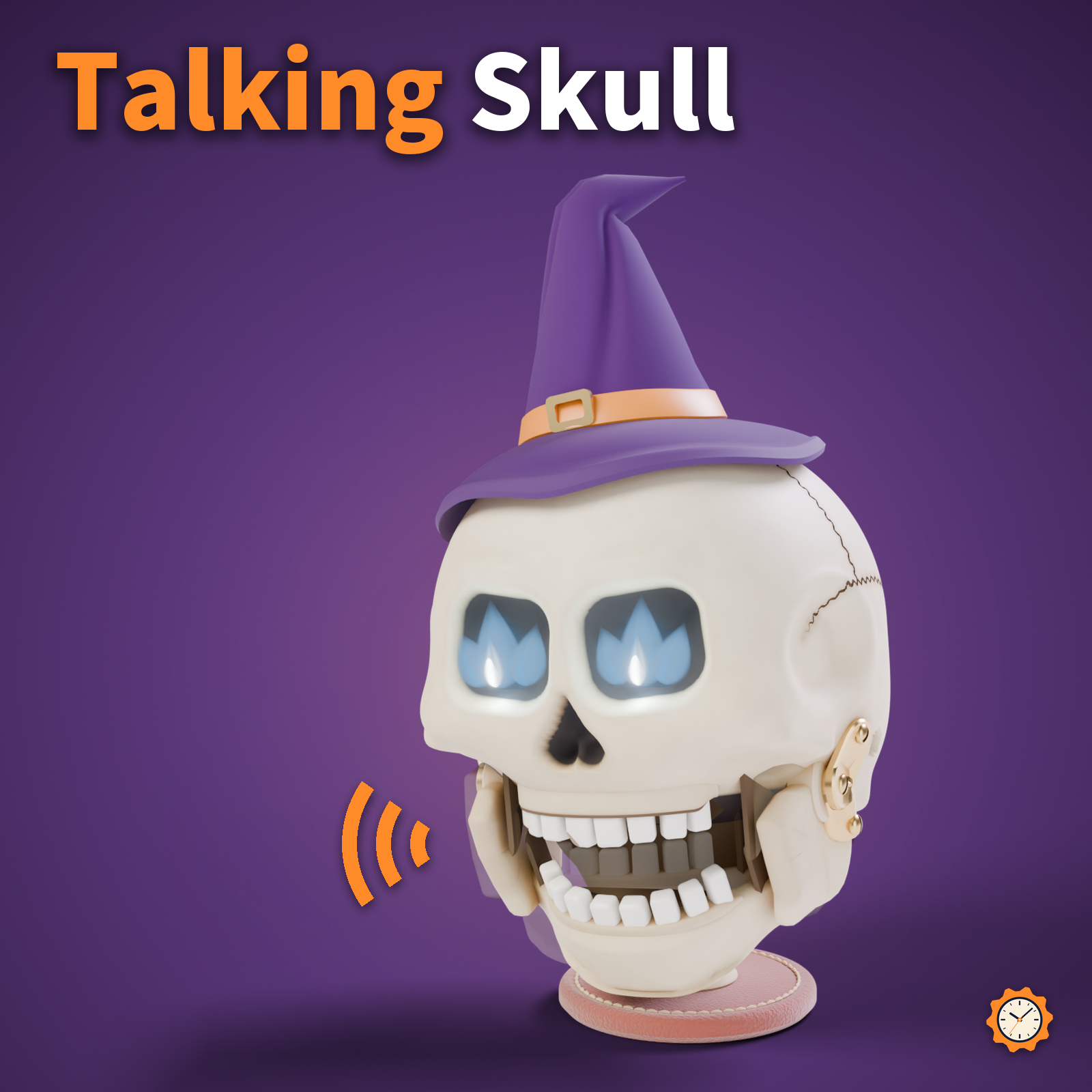 Talking Skull - Jaw Rattles with Your Voice, Shoulder or Hair Clip | VRChat