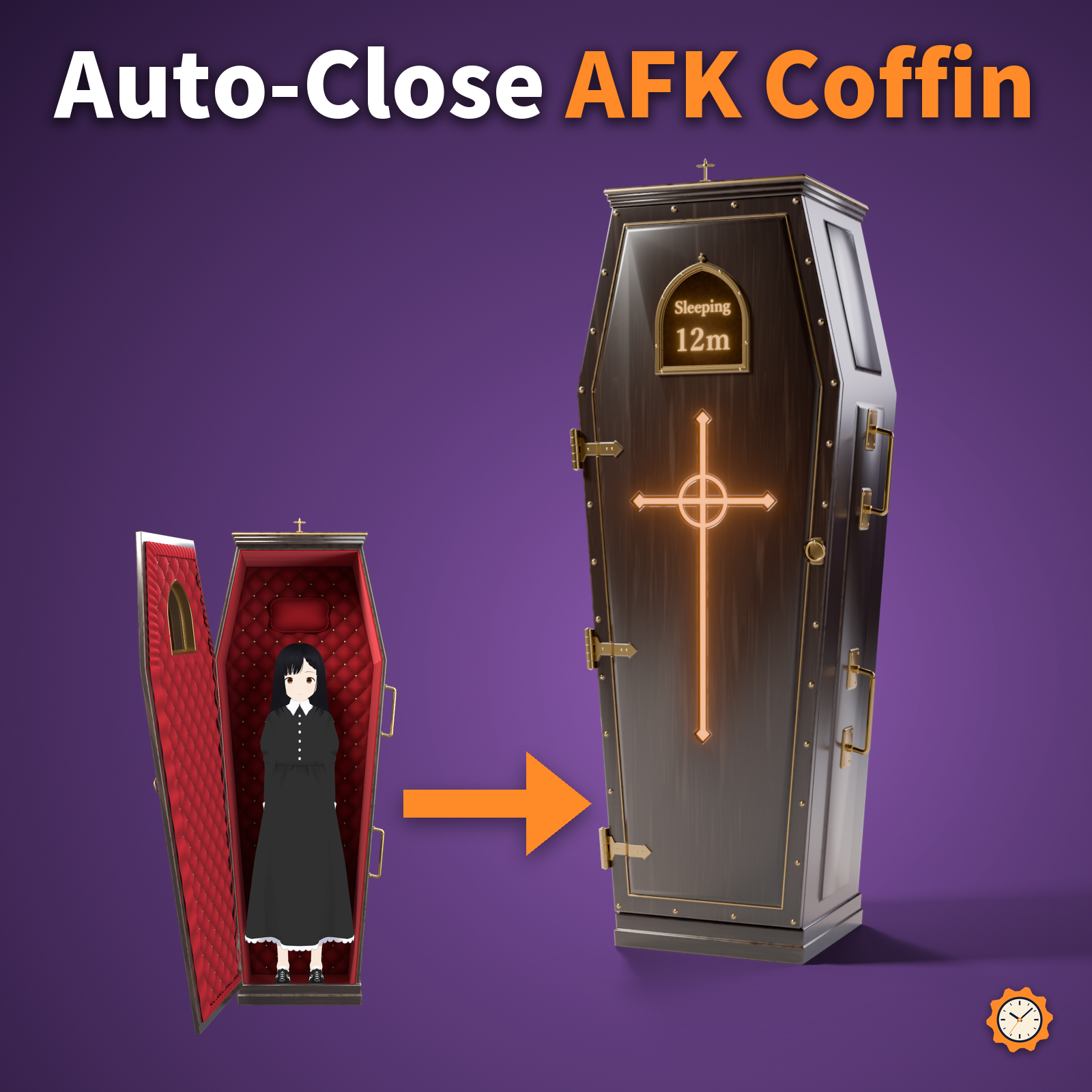 AFK Coffin - Closes Automatically When You Go AFK, Away Timer | VRChat