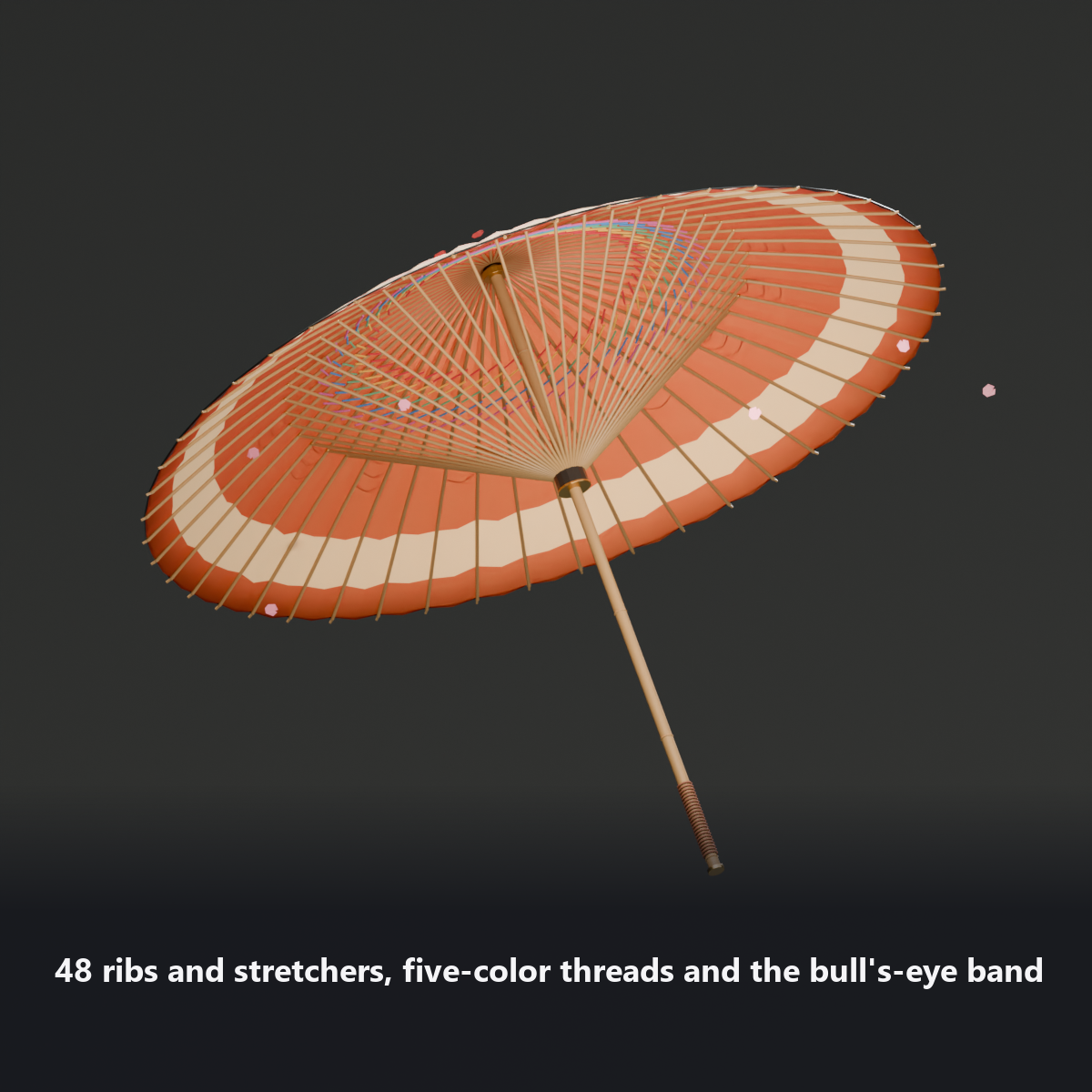 Wagasa Umbrella - Folds Open and Closed, Cherry Petals Fall | VRChat