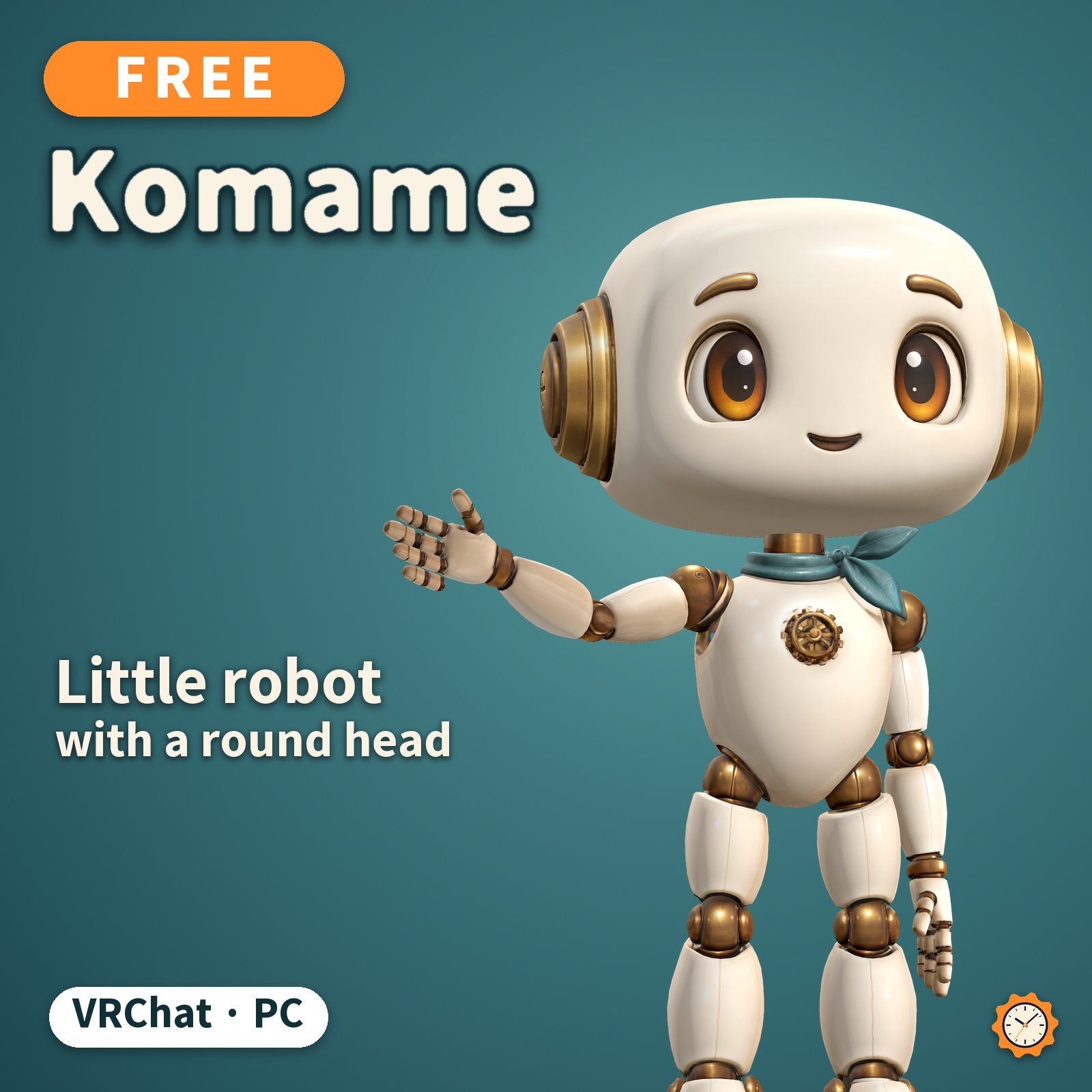 Komame — Free Robot Avatar | VRChat PC