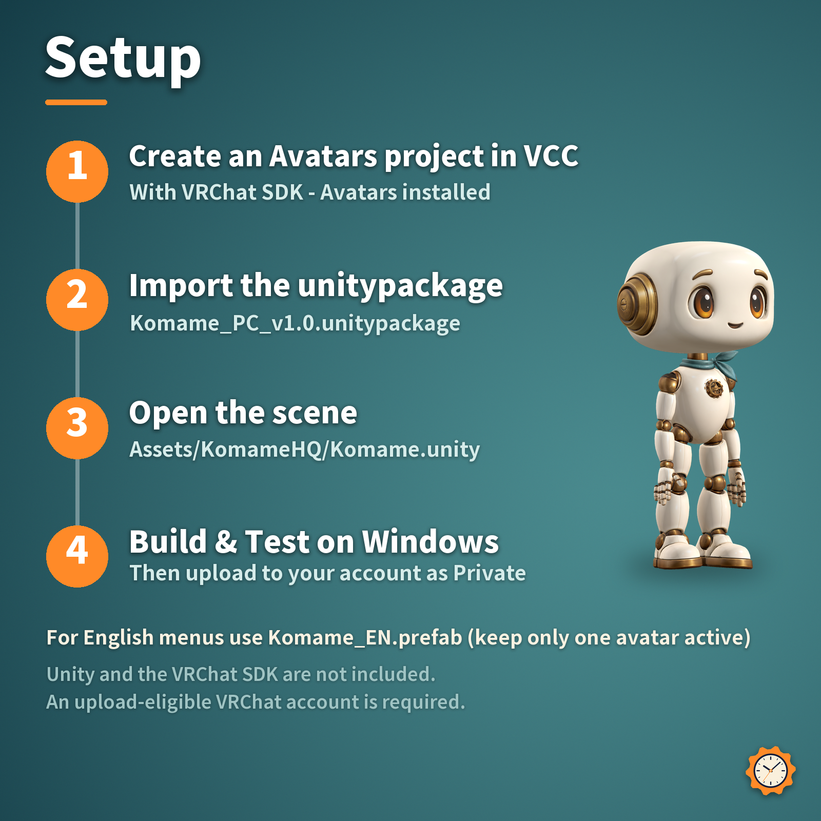 Komame — Free Robot Avatar | VRChat PC