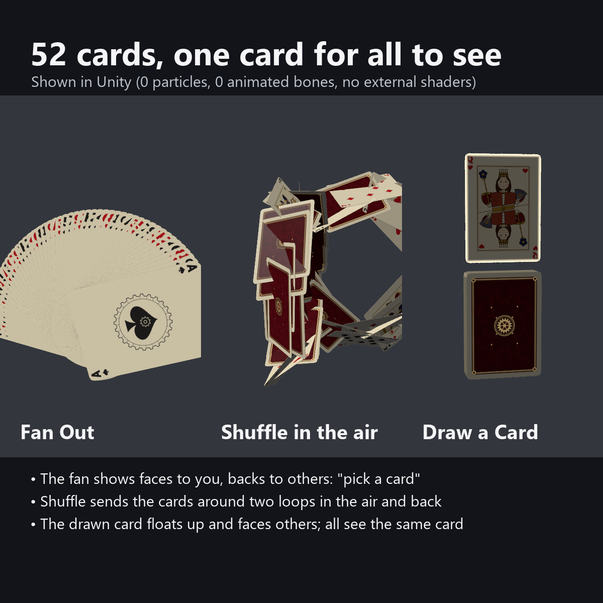 Playing Cards - Fan Out, Shuffle in the Air, Draw a Card | VRChat