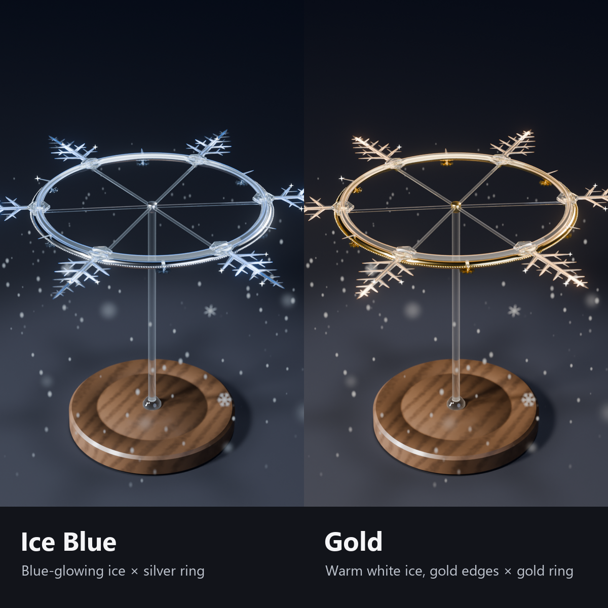 Snowflake Halo - Falling Snow with 0 Particles, Glows to Music | VRChat