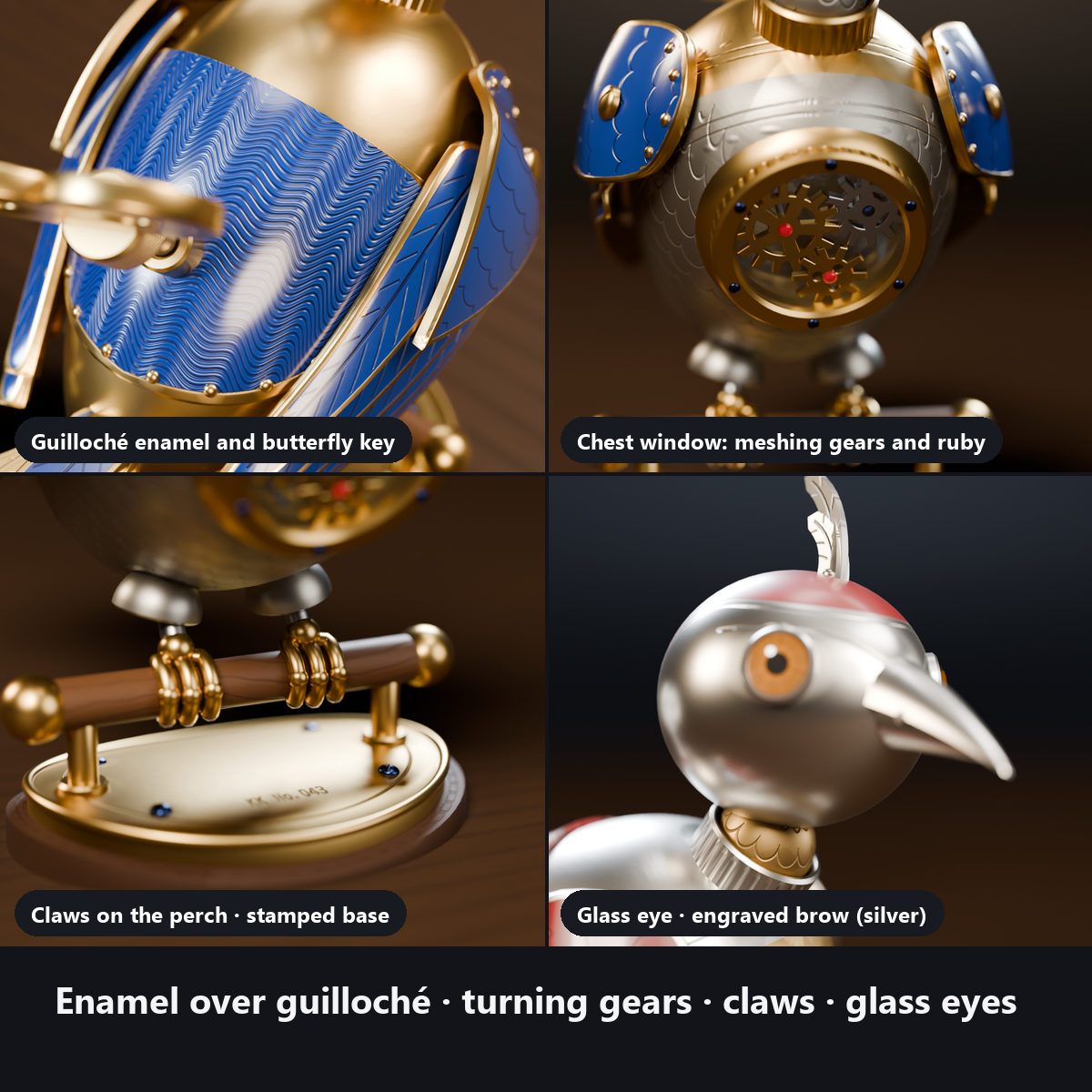 Windup Bird - Clockwork Pet on Your Shoulder, Moves When You Wind It | VRChat