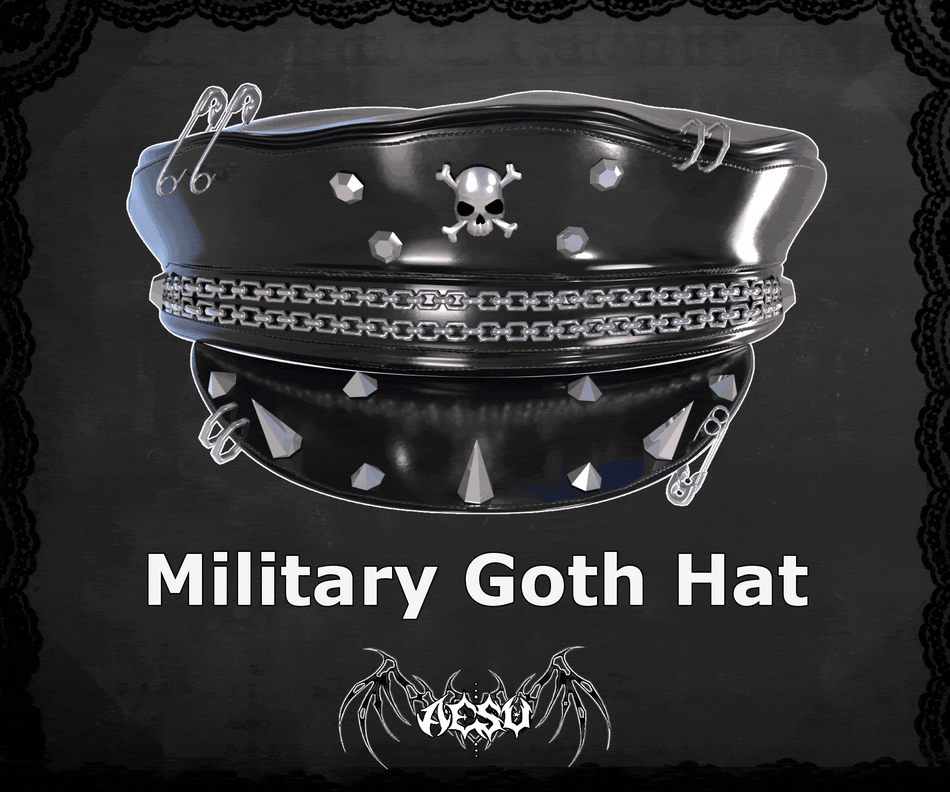 Military goth hat